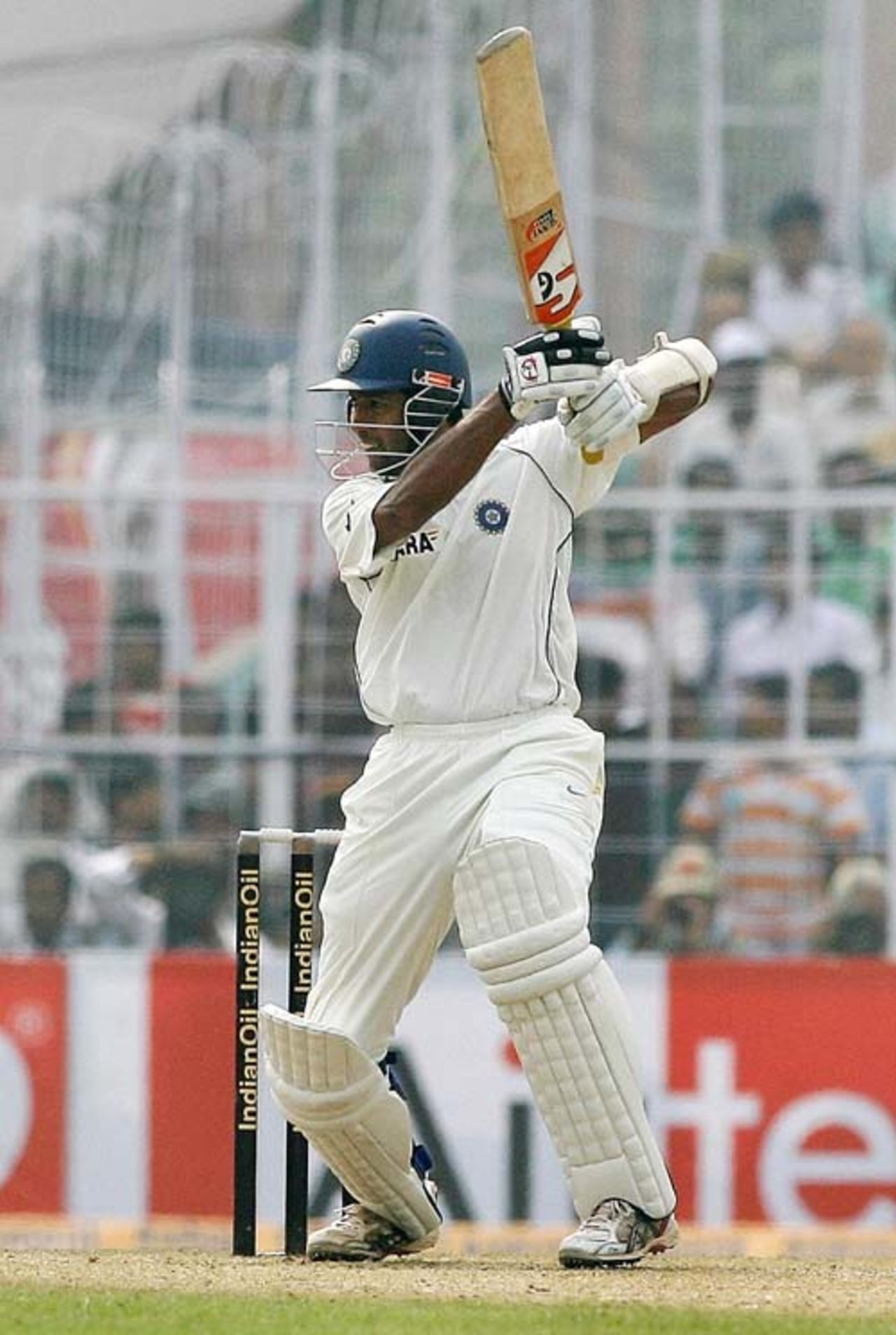 Wasim Jaffer guides the ball past point, India v Pakistan, 2nd Test, Kolkata, 1st day, November 30, 2007
