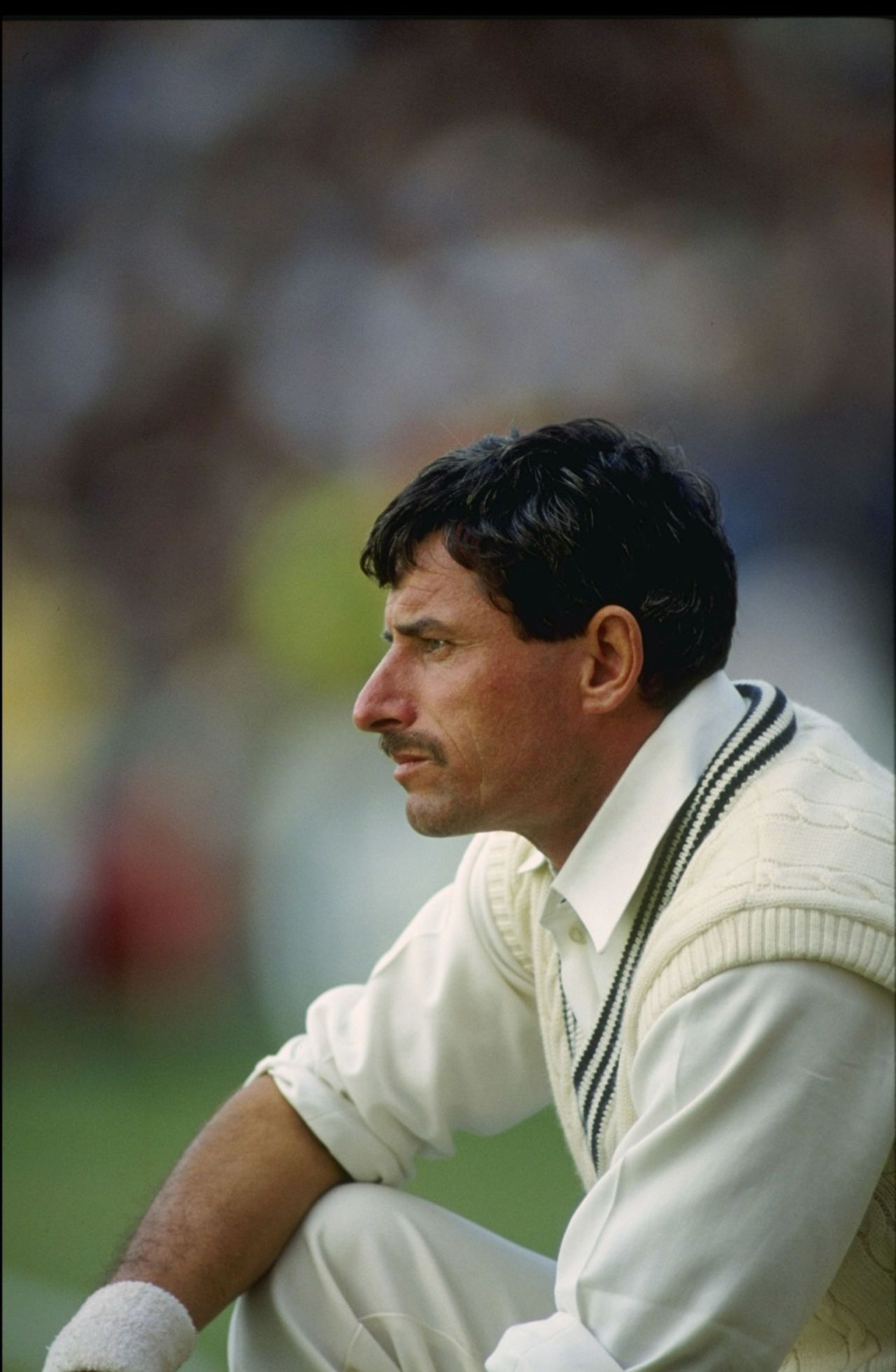 Richard Hadlee in thoughtful mood before the 2nd ODI, England v New Zealand, The Oval, May 25, 1990