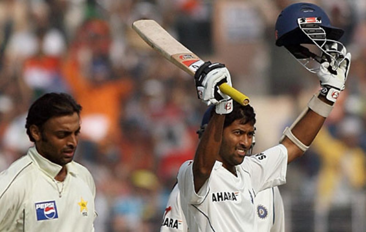 Wasim Jaffer made 202 off 274 balls, India v Pakistan, 2nd Test, Kolkata, 2nd day, December 1, 2007