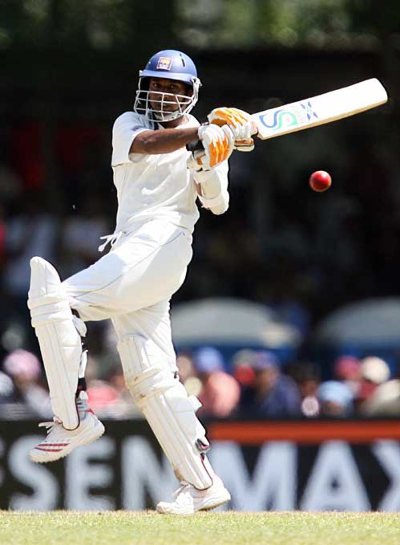 Prasanna Jayawardene connects with a pull after a slow start, Sri Lanka v England, 1st Test, Kandy, December 1, 2007