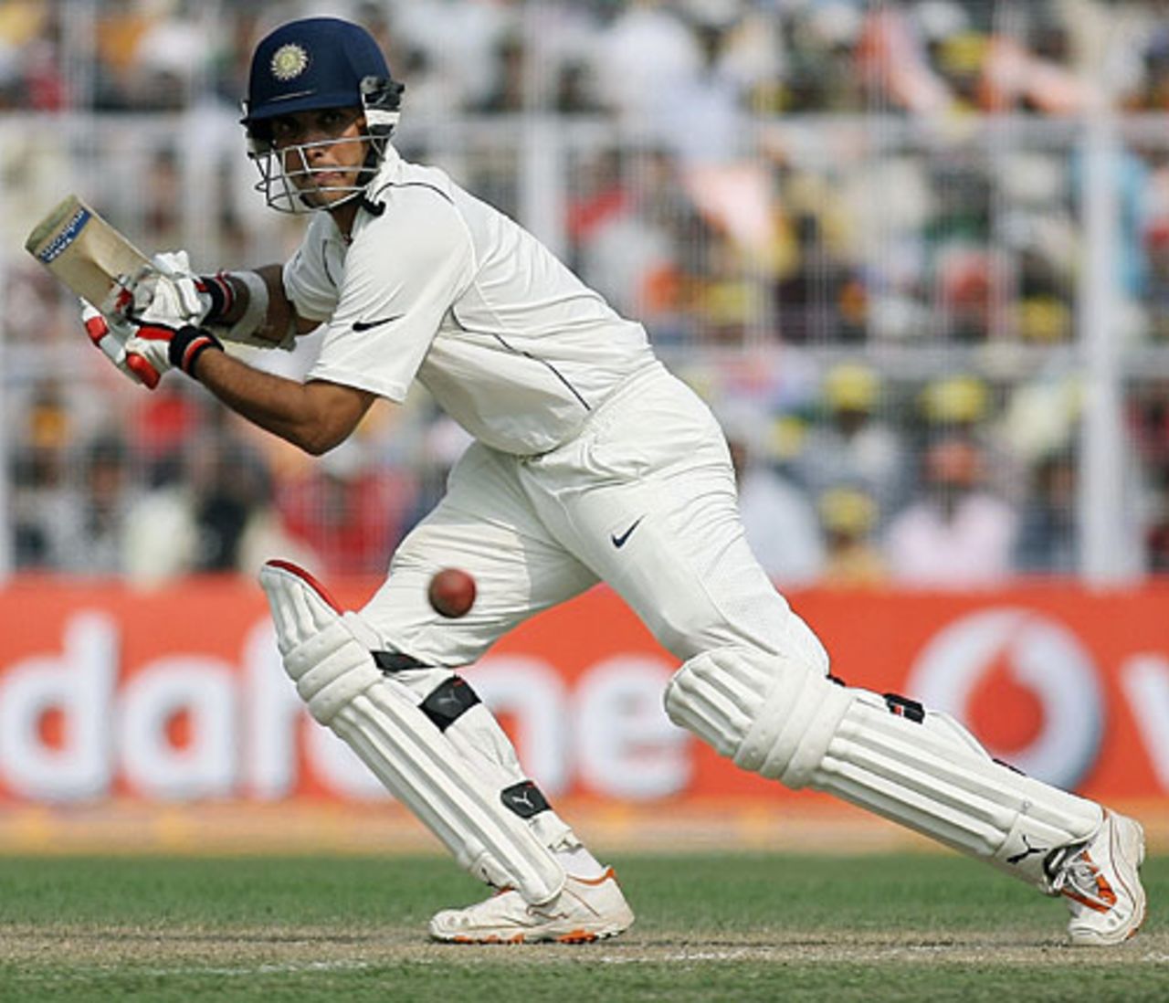 Sourav Ganguly drives through the off side, India v Pakistan, 2nd Test, Kolkata, 2nd day, December 1, 2007