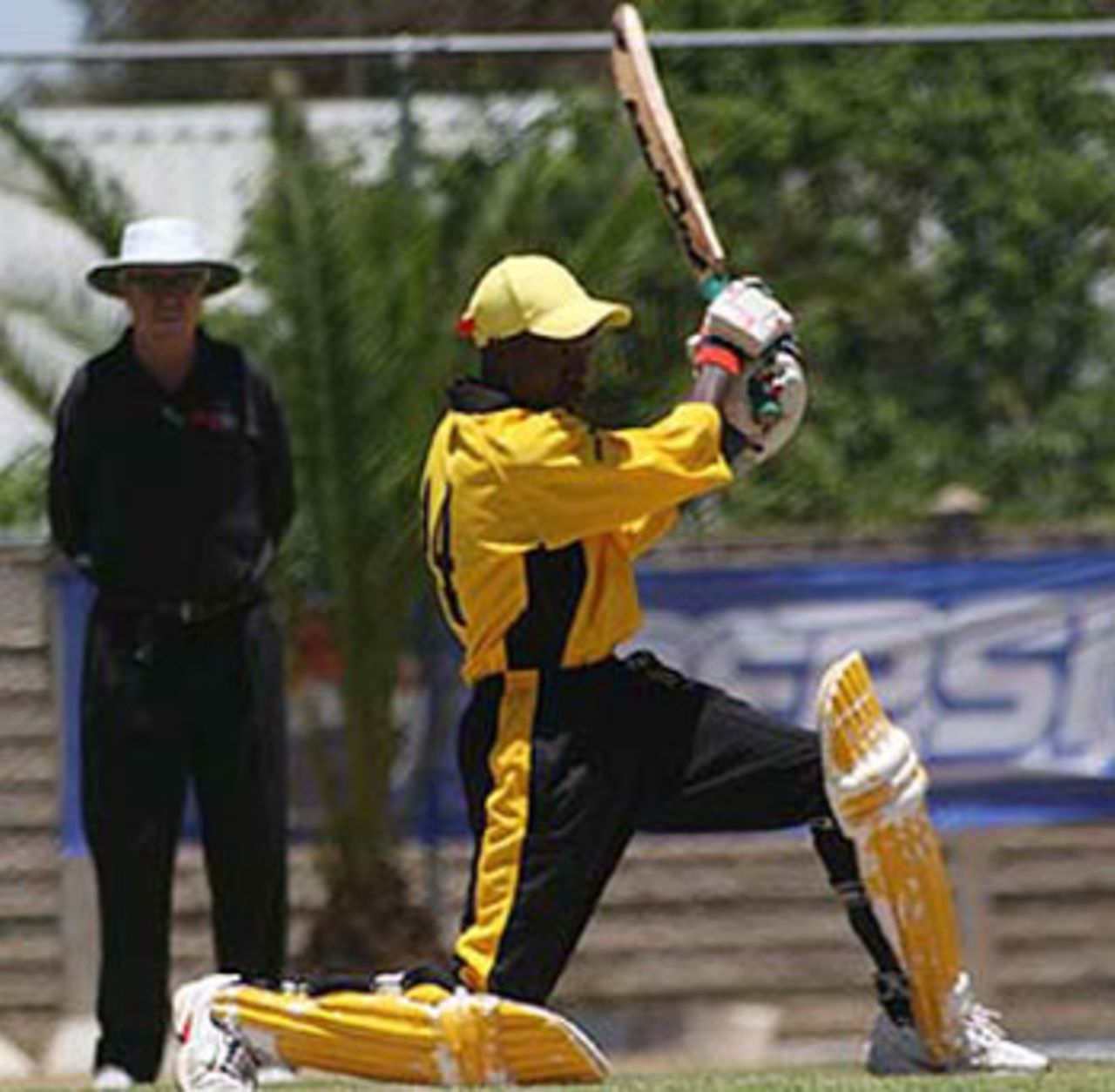 Danniel Ruyange in action , Uganda v Argentina, World Cricket League Division Two, Windhoek, December 1, 2007