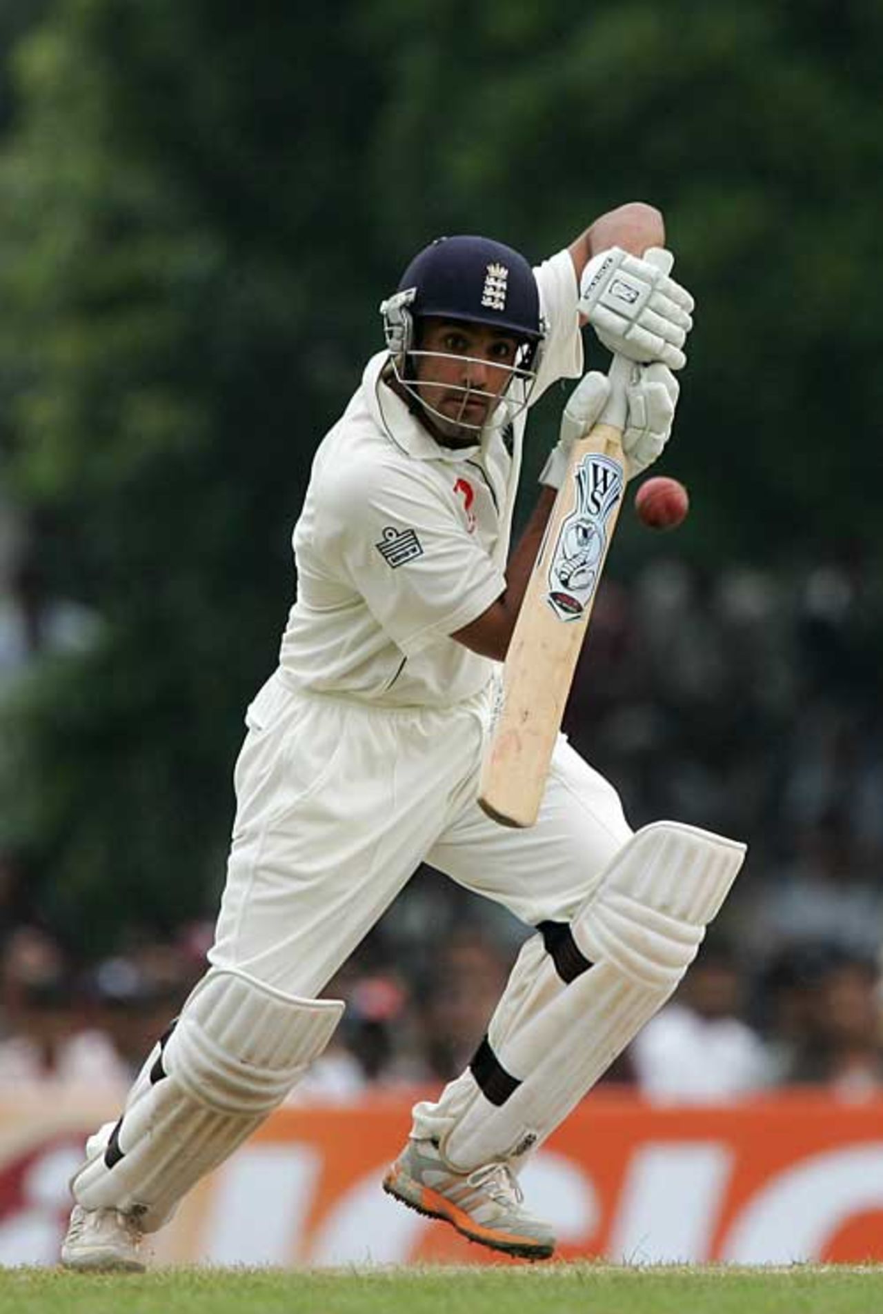 Ravi Bopara plays watchfully during his brief debut innings, Sri Lanka v England, 1st Test, Kandy, December 2, 2007