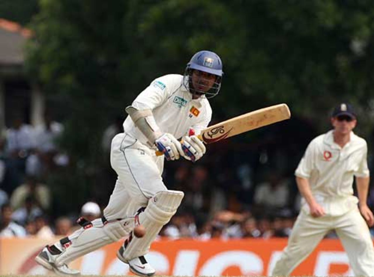 Kumar Sangakkara eases towards his 16th Test century, Sri Lanka v England, 1st Test, Kandy, December 4, 2007