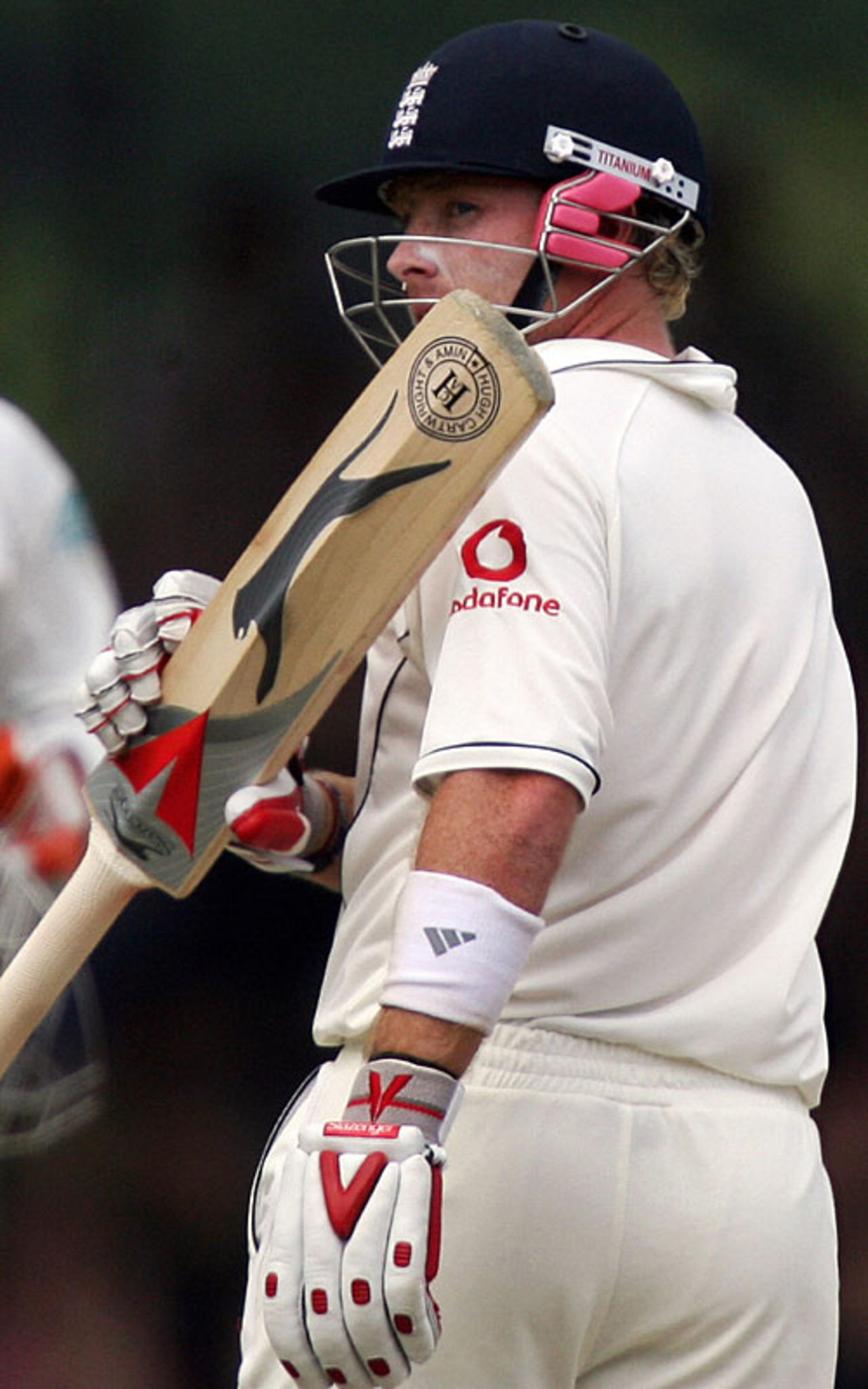 Ian Bell raises the bat after reaching his fifty, Sri Lanka v England, 1st Test, Kandy, December 5, 2007