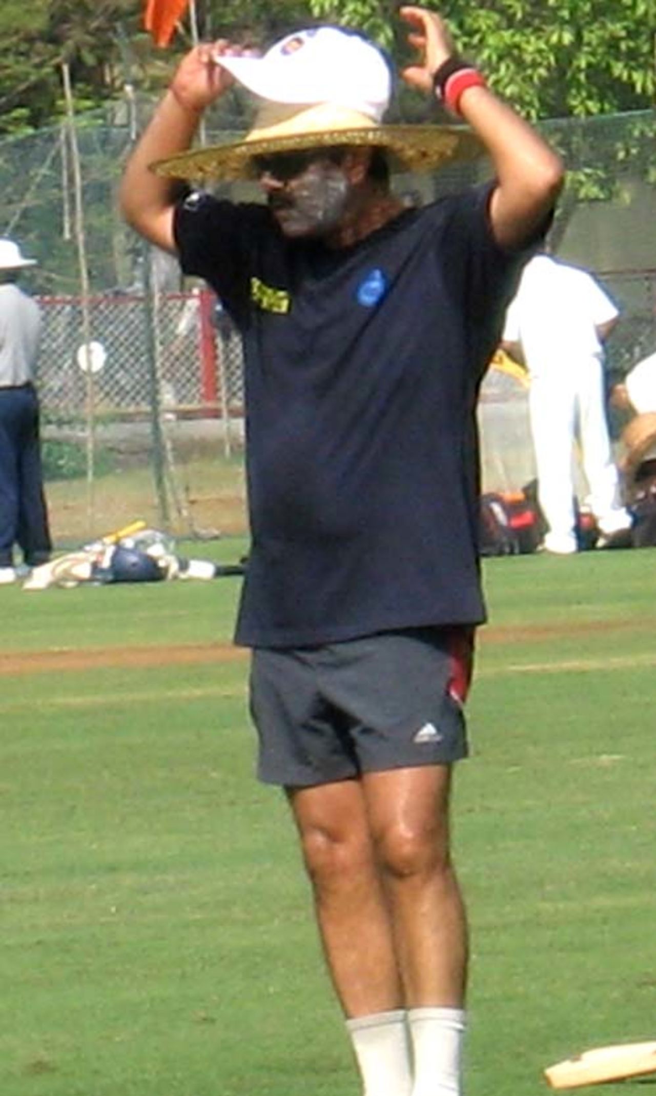 Manoj Prabhakar, Delhi's bowling coach, during practice, Nagothane, December 8, 2007