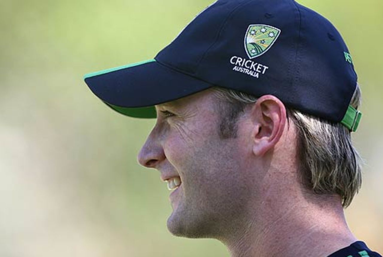 Michael Clarke, Australia's latest captain, at their practice session, Perth, December 10, 2007
