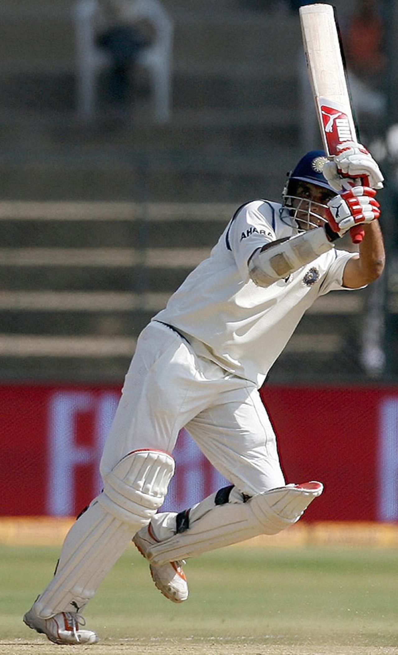 Sourav Ganguly flicks a stray ball away, India v Pakistan, 3rd Test, Bangalore, 5th day, December 12, 2007 


