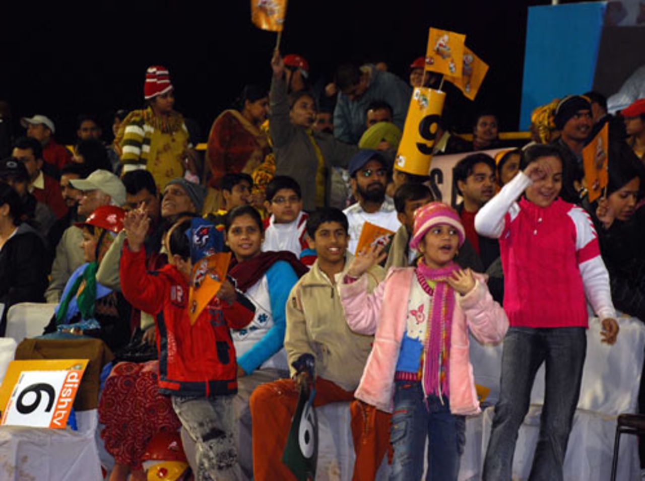 A festive crowd turned up for the match, Hyderabad Heroes v Mumbai Champs, Indian Cricket League, Panchkula, December 15, 2007