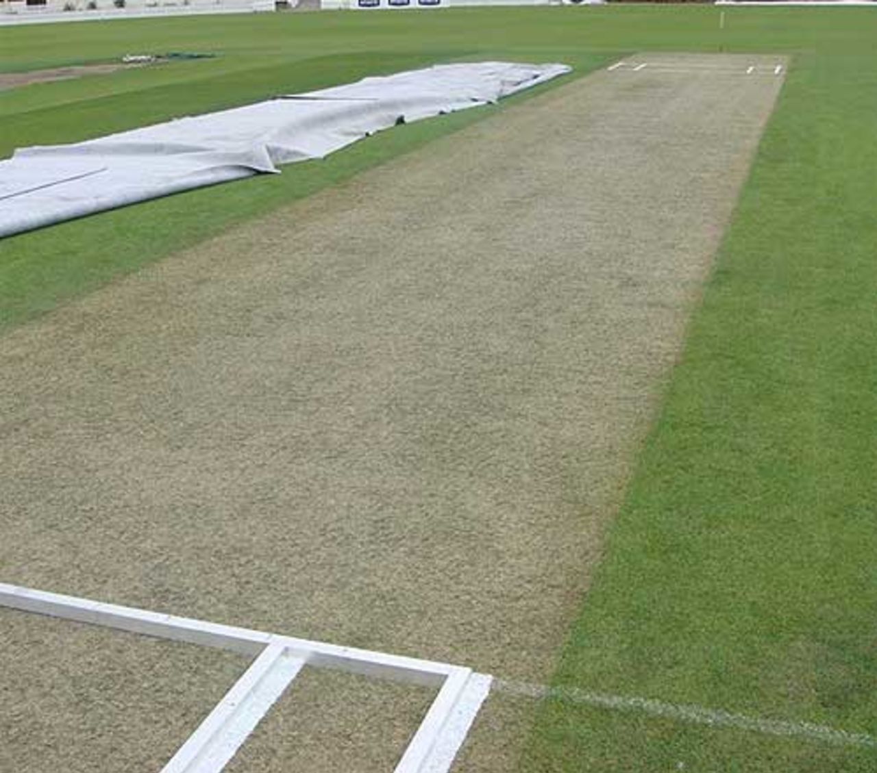 The pitch at Seddon Park to be used for the warm-up match between Northern Districts and Bangaldeshis, Hamilton, December 15, 2007