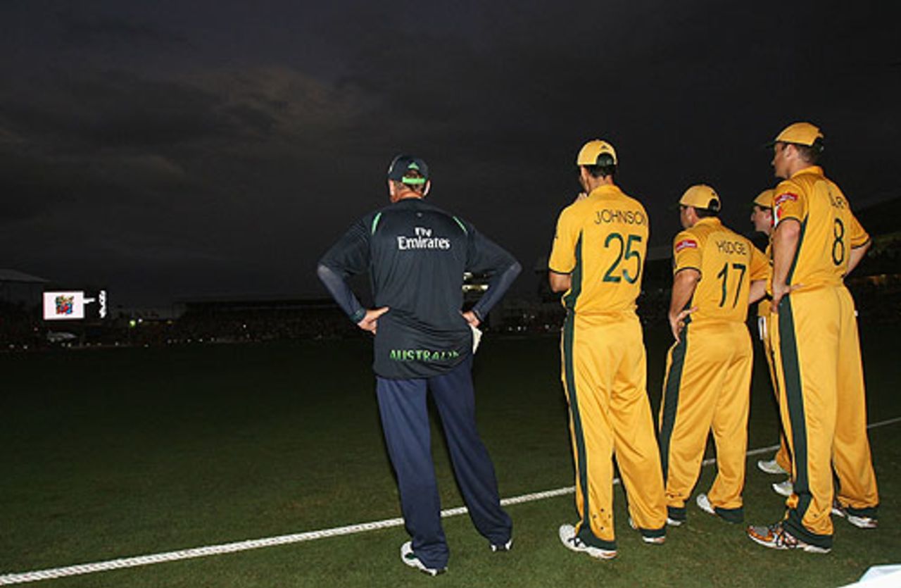 The last three overs of the World Cup were played out in darkness, Australia v Sri Lanka, World Cup final, Barbados, April 28, 2007