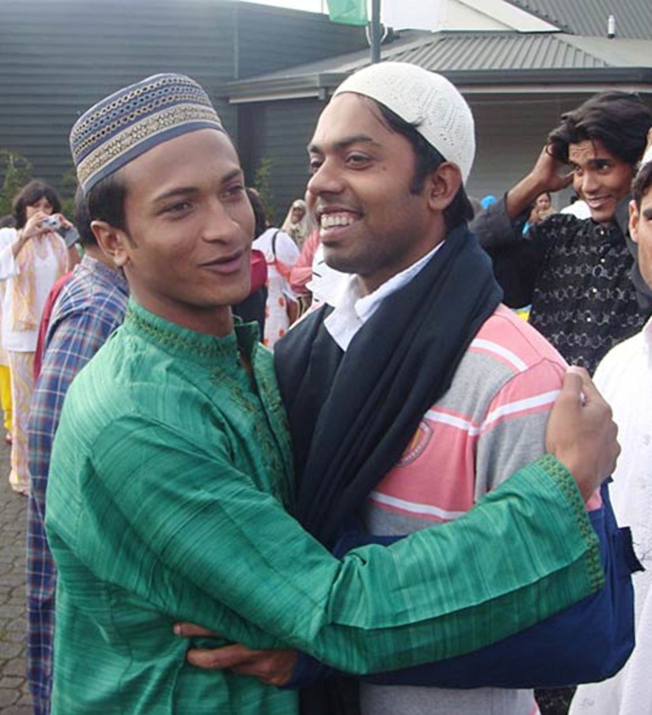 Bangladesh Rashedul Friend Bangladesh players exchange Eid greetings after prayers at Hamilton ...