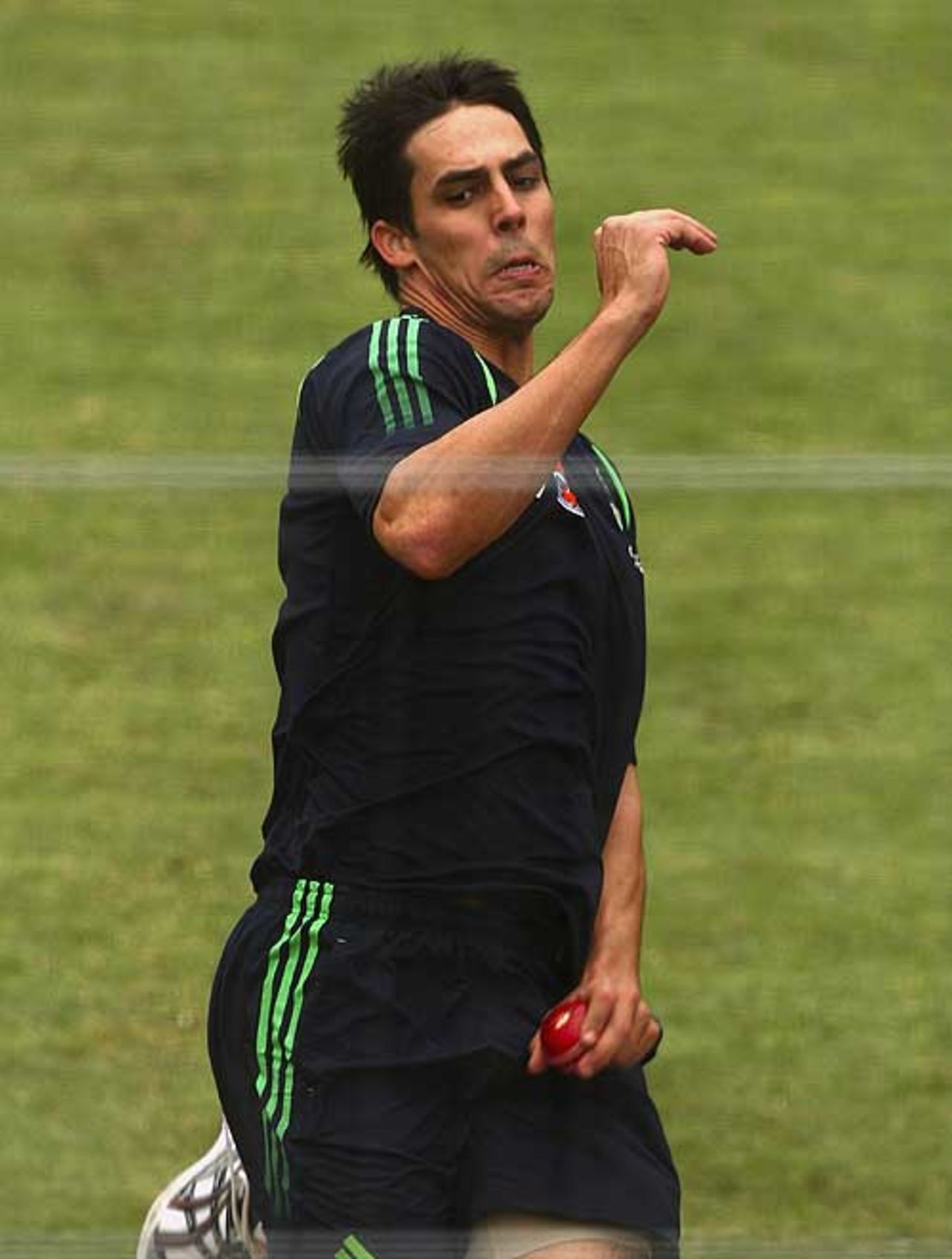 Mitchell Johnson in his final stride in the nets, MCG, December 24, 2007