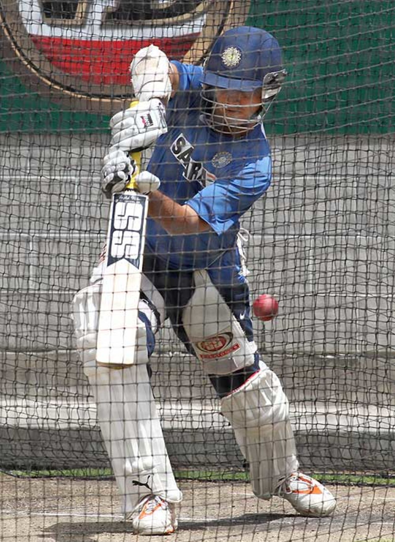 Sourav Ganguly bats during a net session, MCG, December 24, 2007
