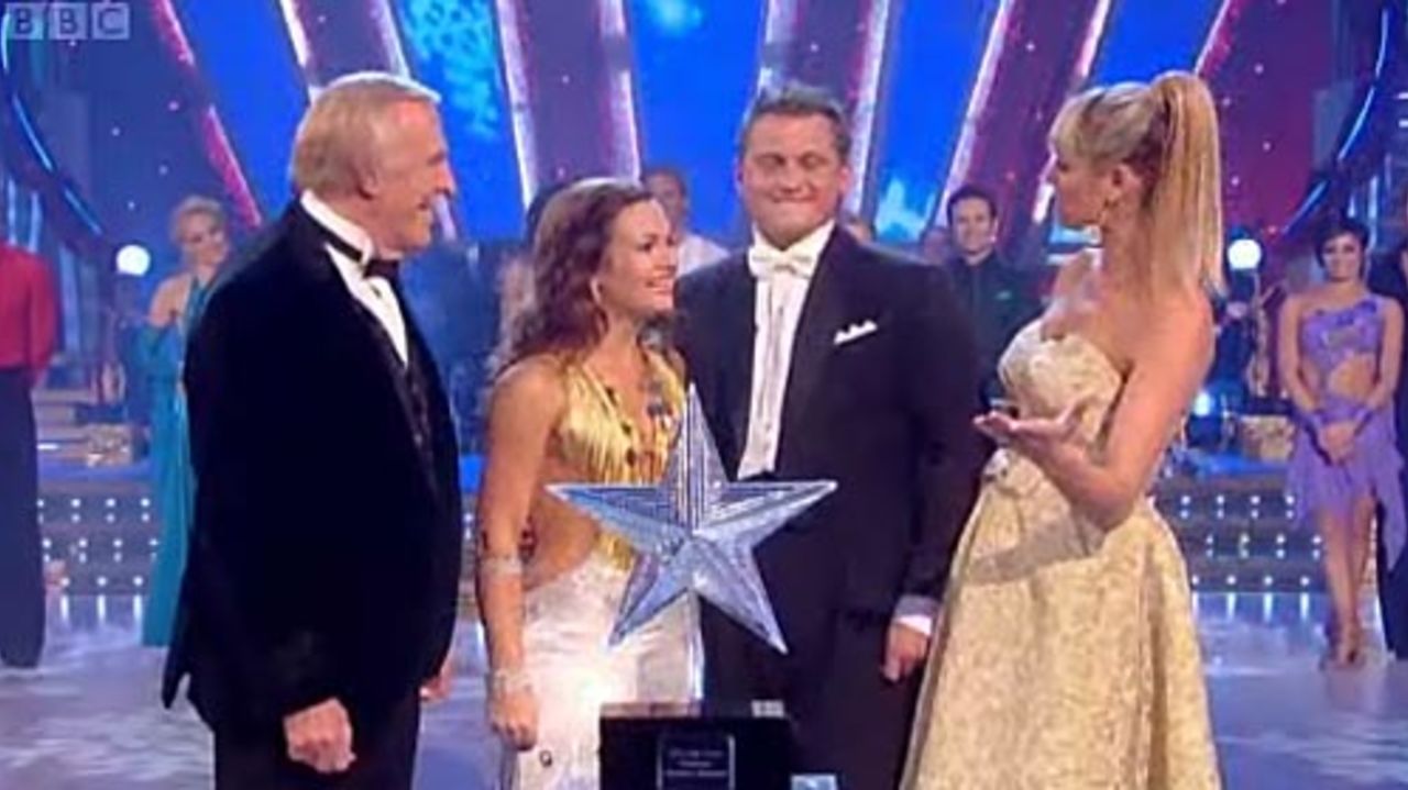 Darren Gough and dance partner Lilia Kopylova who won the BBC's  <I>Strictly Come Dancing</I>Christmas Special, London, December 25, 2007