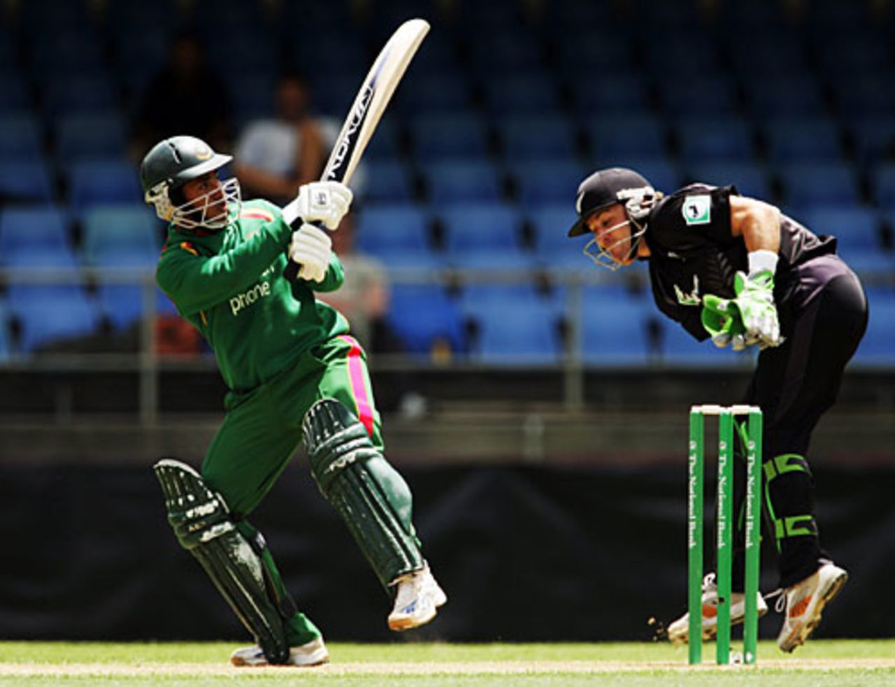 Mohammad Ashraful looks to play behind the wicket, New Zealand v Bangladesh, 1st ODI, Auckland, December 26, 2007