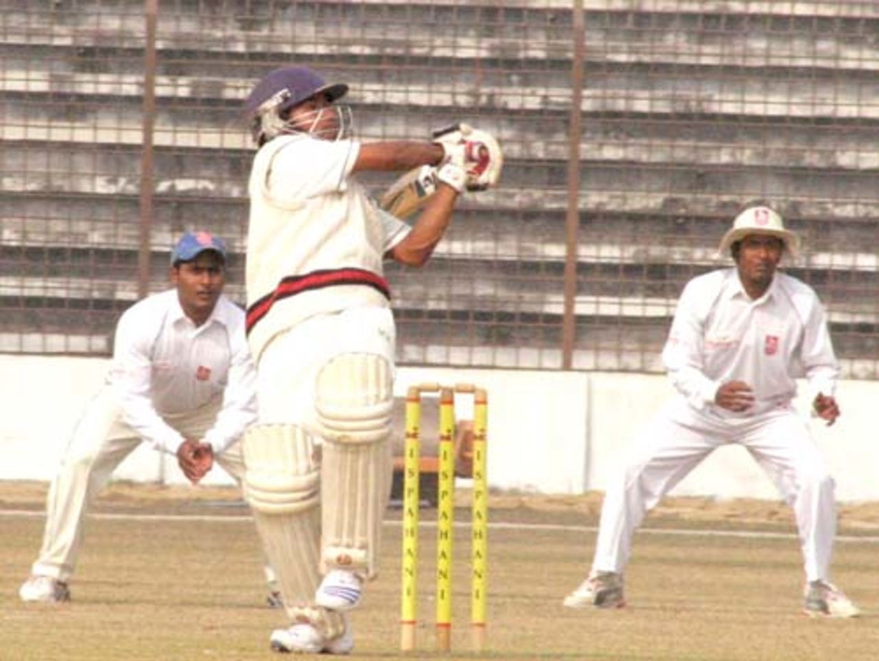 Rajshahi's Shakil Haider pulls during his 61, Rajshahi v Khulna, National Cricket League 9th round, 1st day, Rajshahi Stadium, December 27, 2007 

