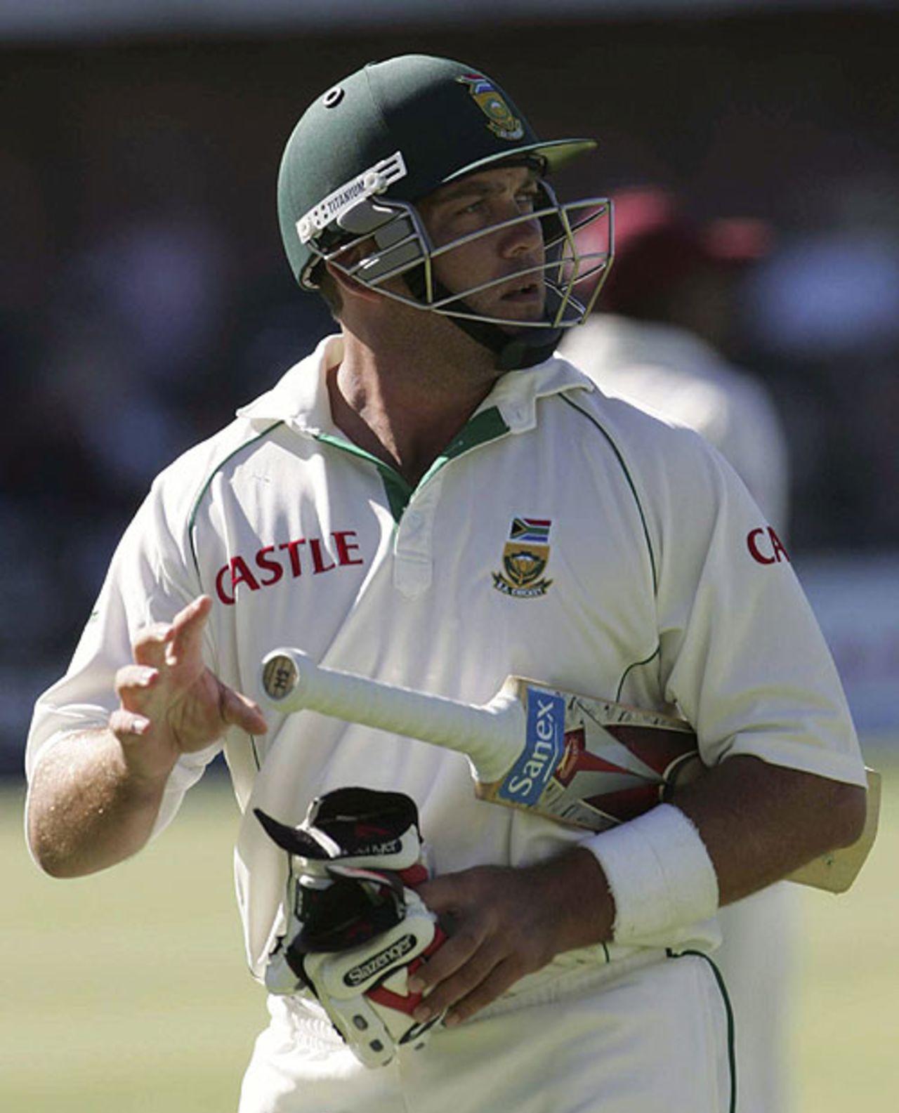 Jacques Kallis walks back for 0, South Africa v West Indies, 1st Test, Port Elizabeth, 2nd day, December 27, 2007