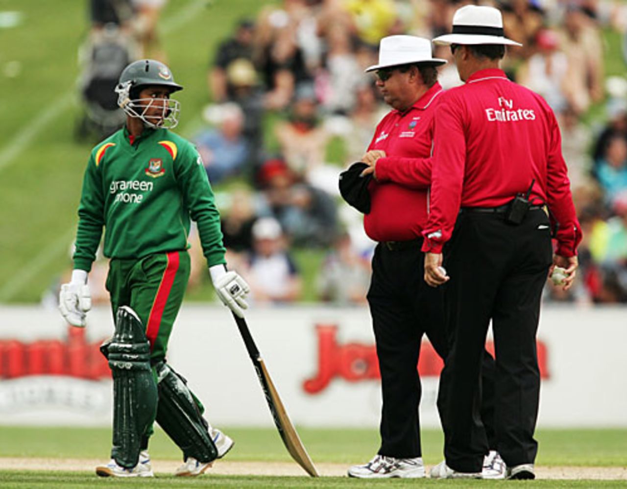 An unhappy Mohammad Ashraful walks back after an appeal for a doubtful catch was held, New Zealand v Bangladesh, 2nd ODI, Napier, December 28, 2007