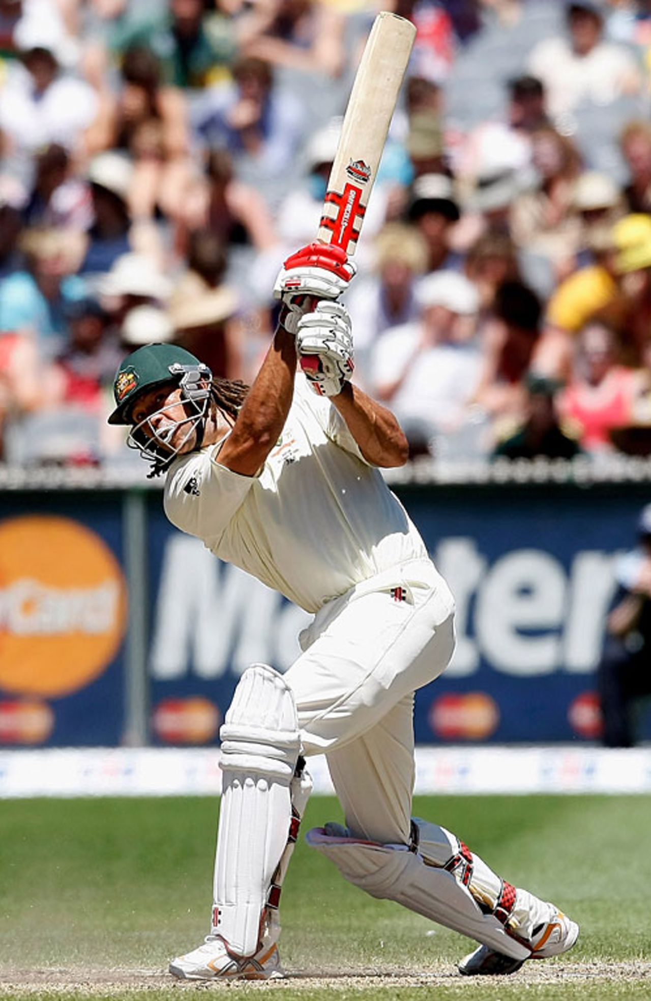 Andrew Symonds hammers a six over long-on, Australia v India, 1st Test, Melbourne, 3rd day, December 28, 2007