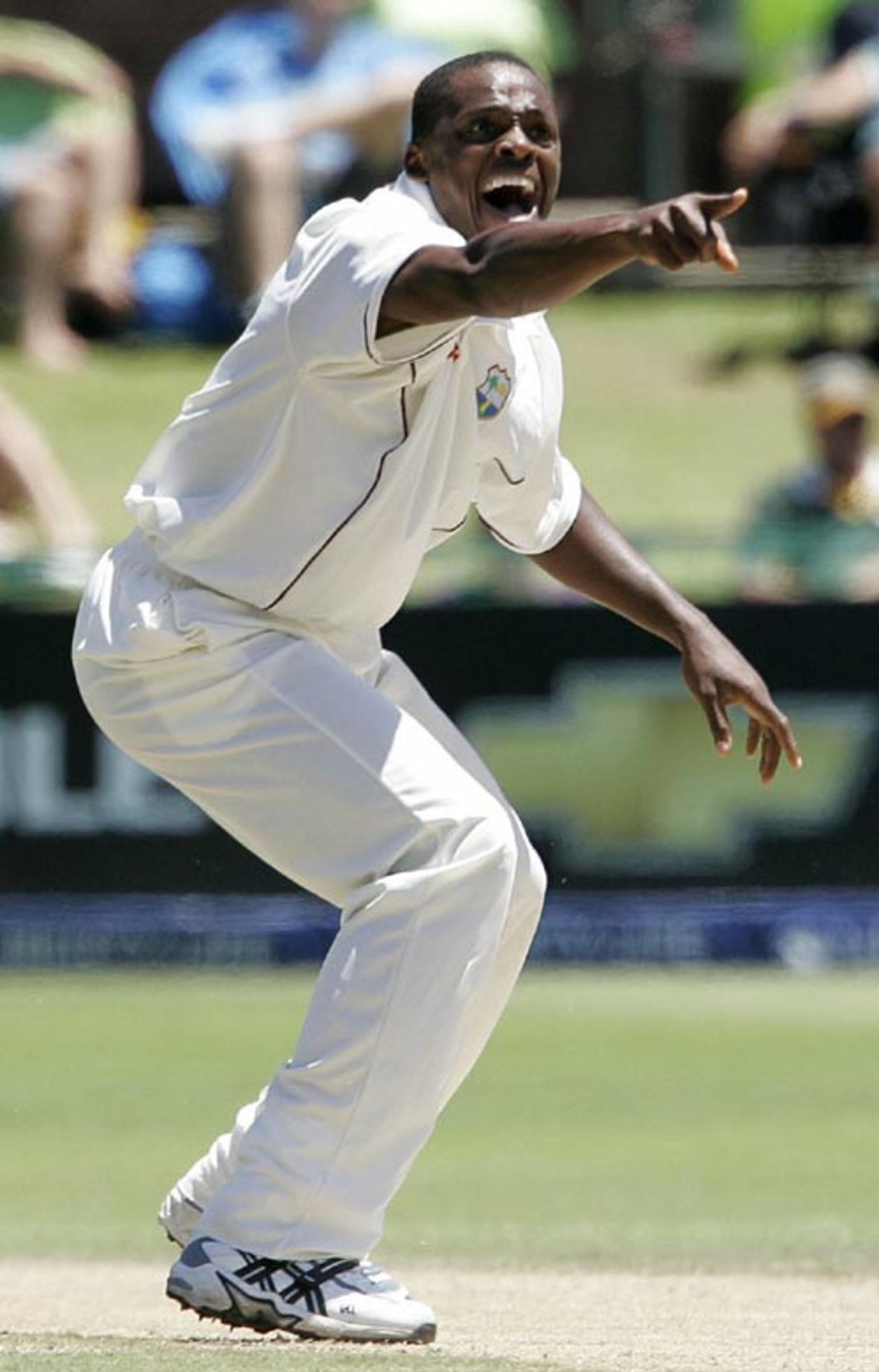 Daren Powell traps Herschelle Gibbs in front, South Africa v West Indies, 1st Test, Port Elizabeth, 4th day, December 29, 2007