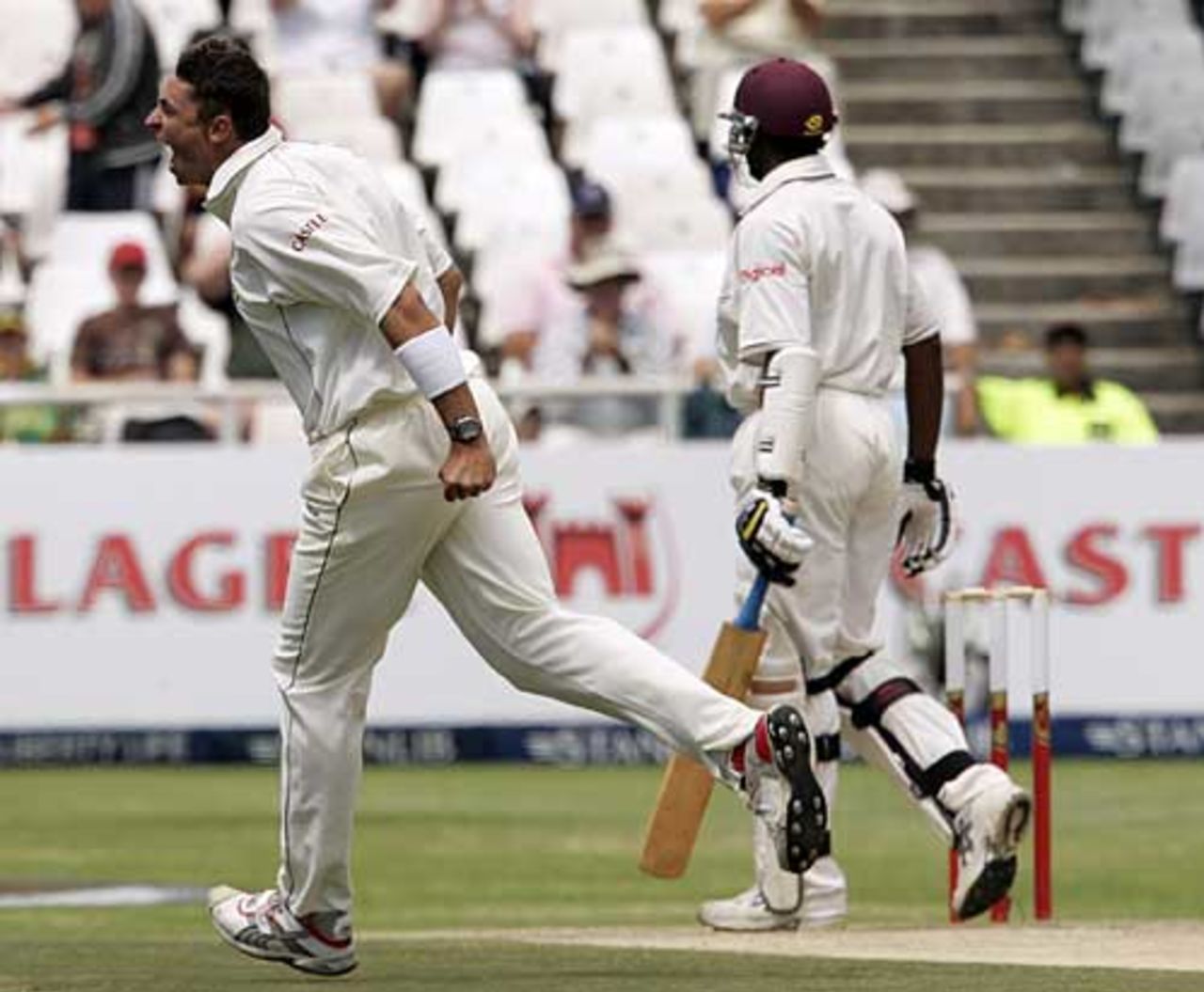 Andre Nel made swift work of the final two wickets, South Africa v West Indies, 2nd Test, Cape Town, January 3, 2008