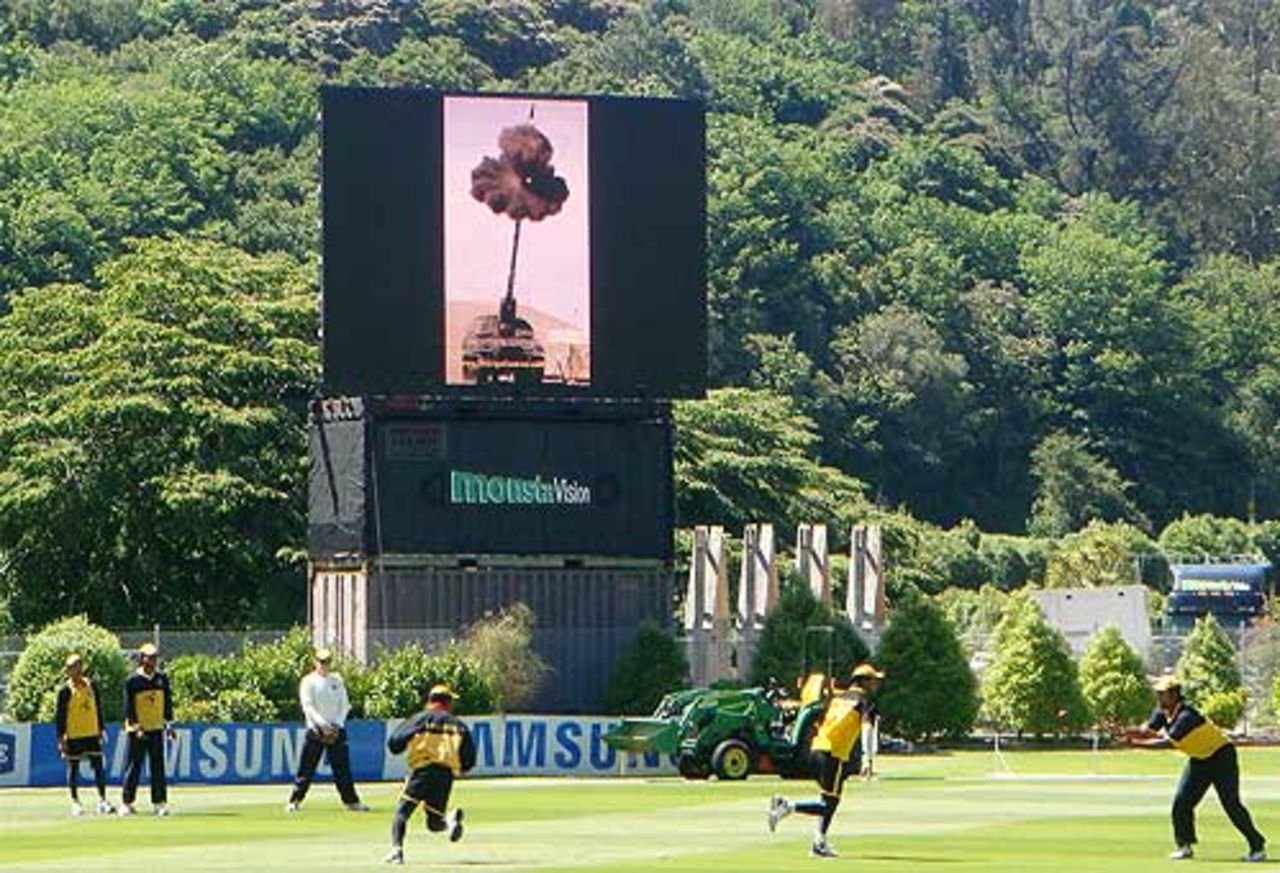 Bangladesh players during a practice session on the eve of the first Test, Dunedin, January 3, 2008