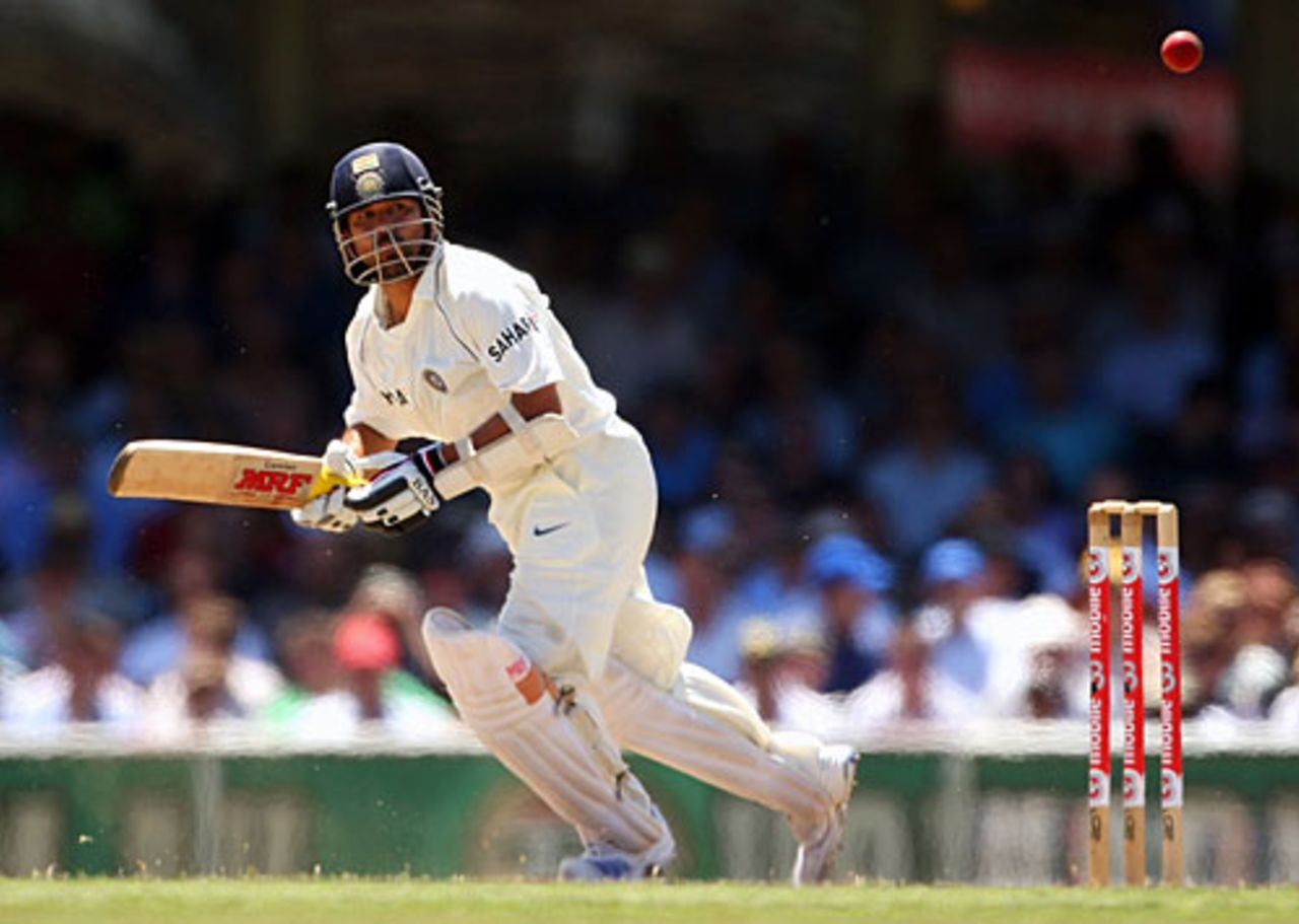 Sachin Tendulkar flicks to the leg side, Australia v India, 2nd Test, Sydney, 3rd day, January 4, 2008