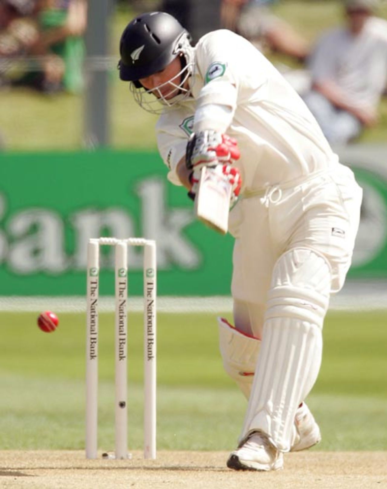 Matthew Bell drives on his way to a fifty, New Zealand v Bangladesh, 1st Test, Dunedin, 1st day, January 4, 2008