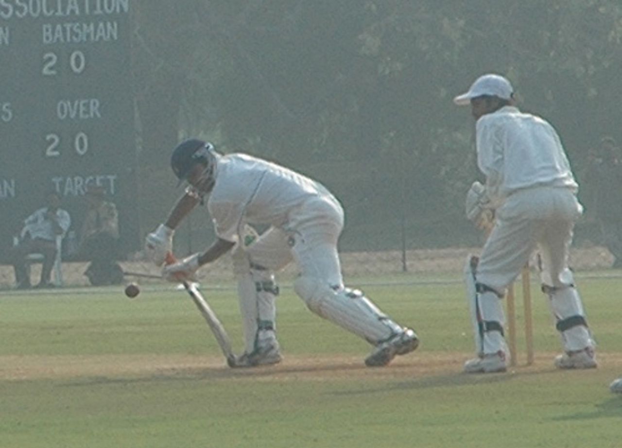 Rakesh Dhurv guides the ball to third man, Saurashtra v Uttar Pradesh, 2nd semi-final, Ranji Trophy Super League, Vadodara, 1st day, January 5, 2008 