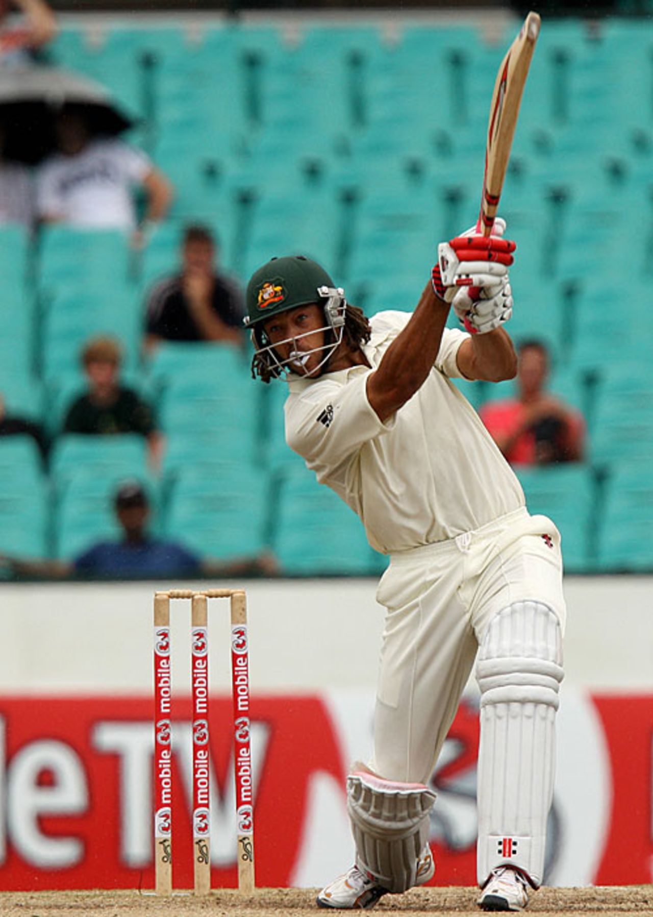 Andrew Symonds scored 61 in the second innings, Australia v India, 2nd Test, Sydney, 5th day, January 6, 2008