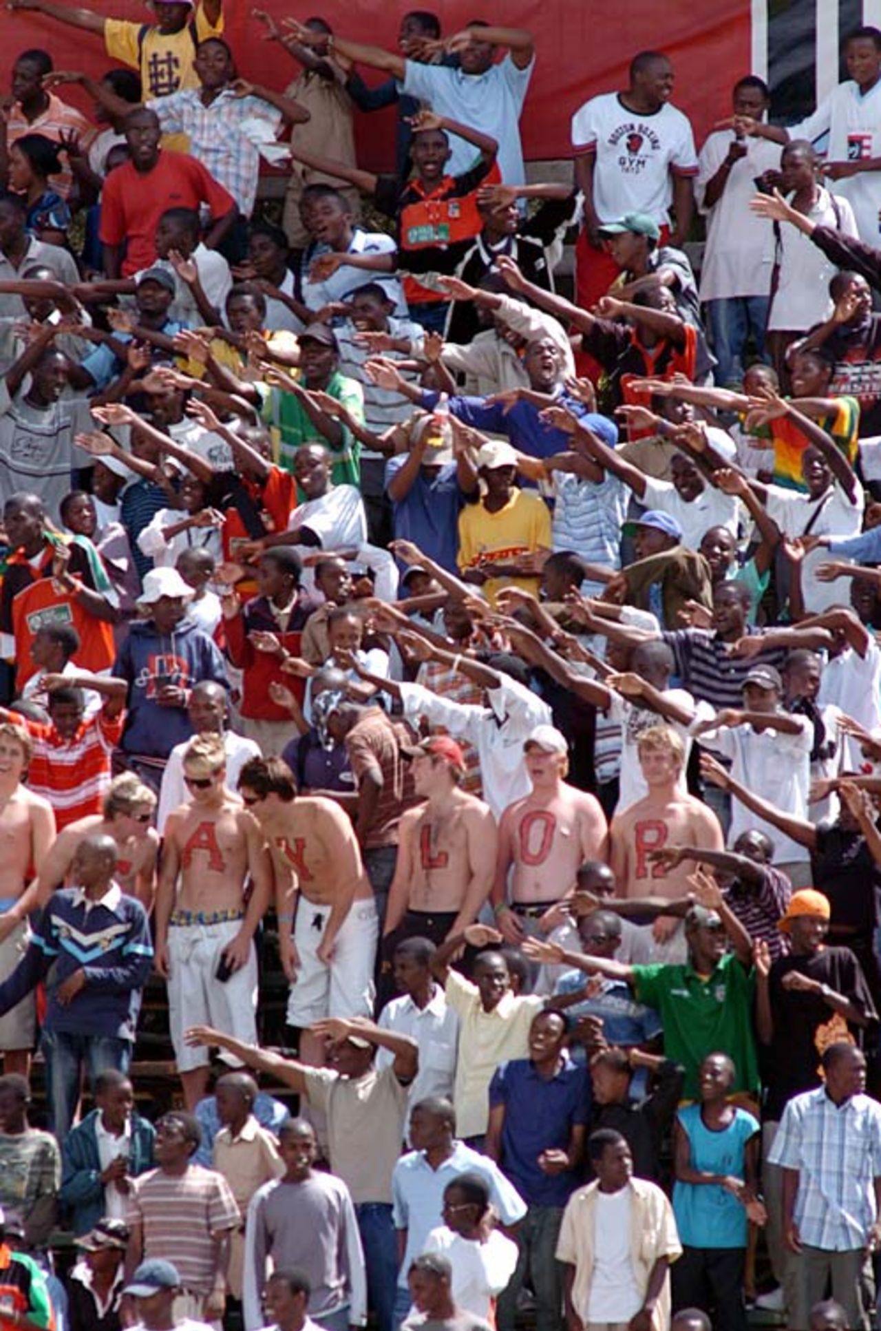 The Brendan Taylor fan club out in force, Zimbabwe v West Indies, 3rd ODI, Harare, December 4, 2007