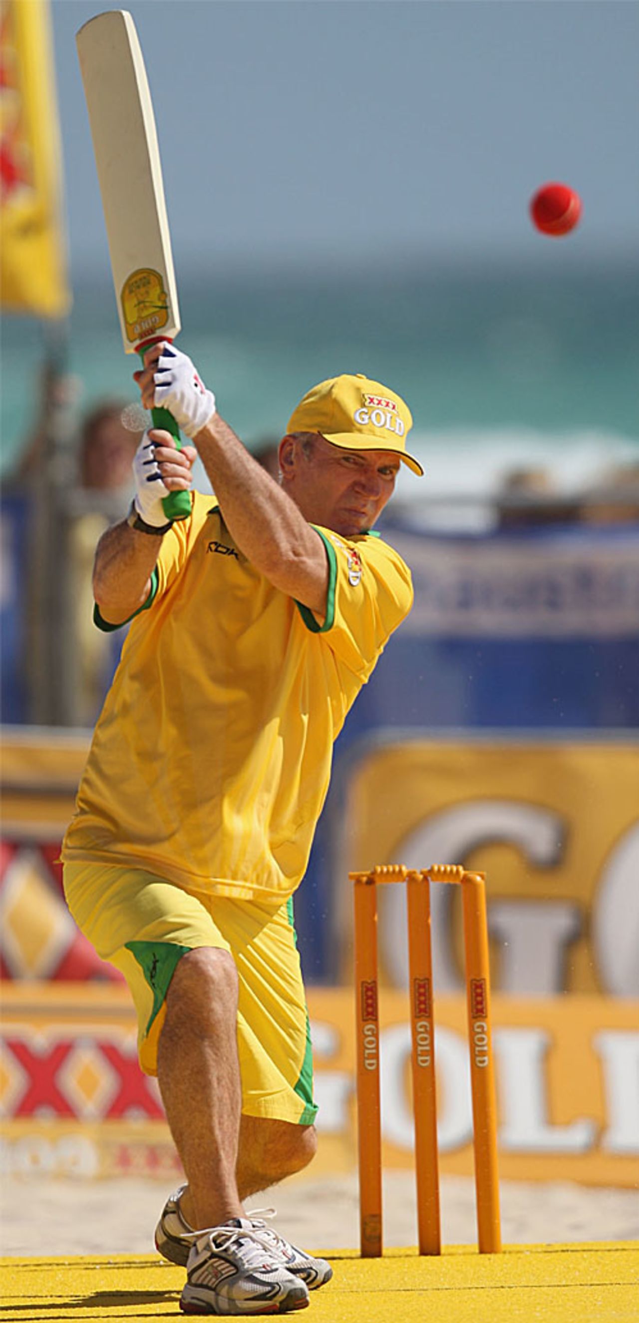 Allan Border was in smashing form at beach cricket, XXXX Gold tournament, Adelaide, January 9, 2007