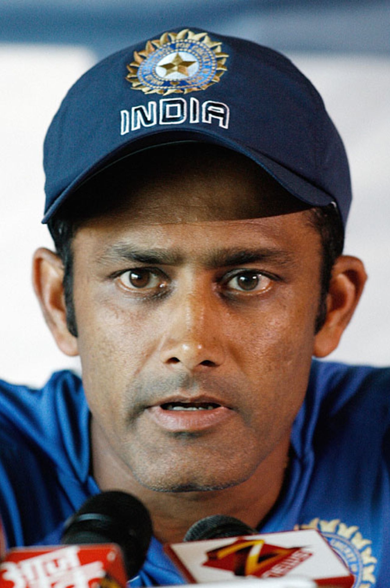 Anil Kumble talks to the media, January 9, 2008
