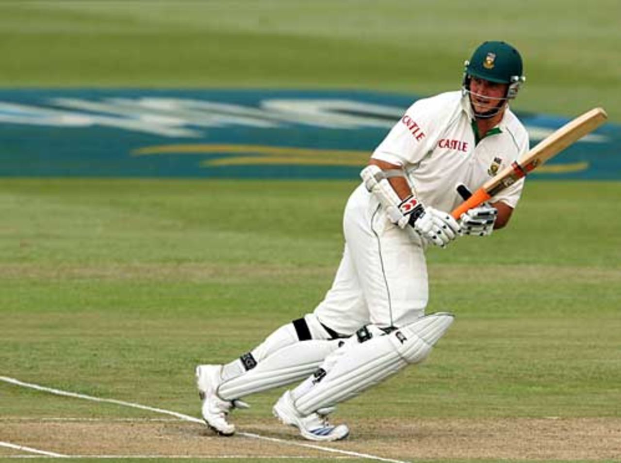 Graeme Smith works one off his hip, South Africa v West Indies, 3rd Test, Durban, January 10, 2007