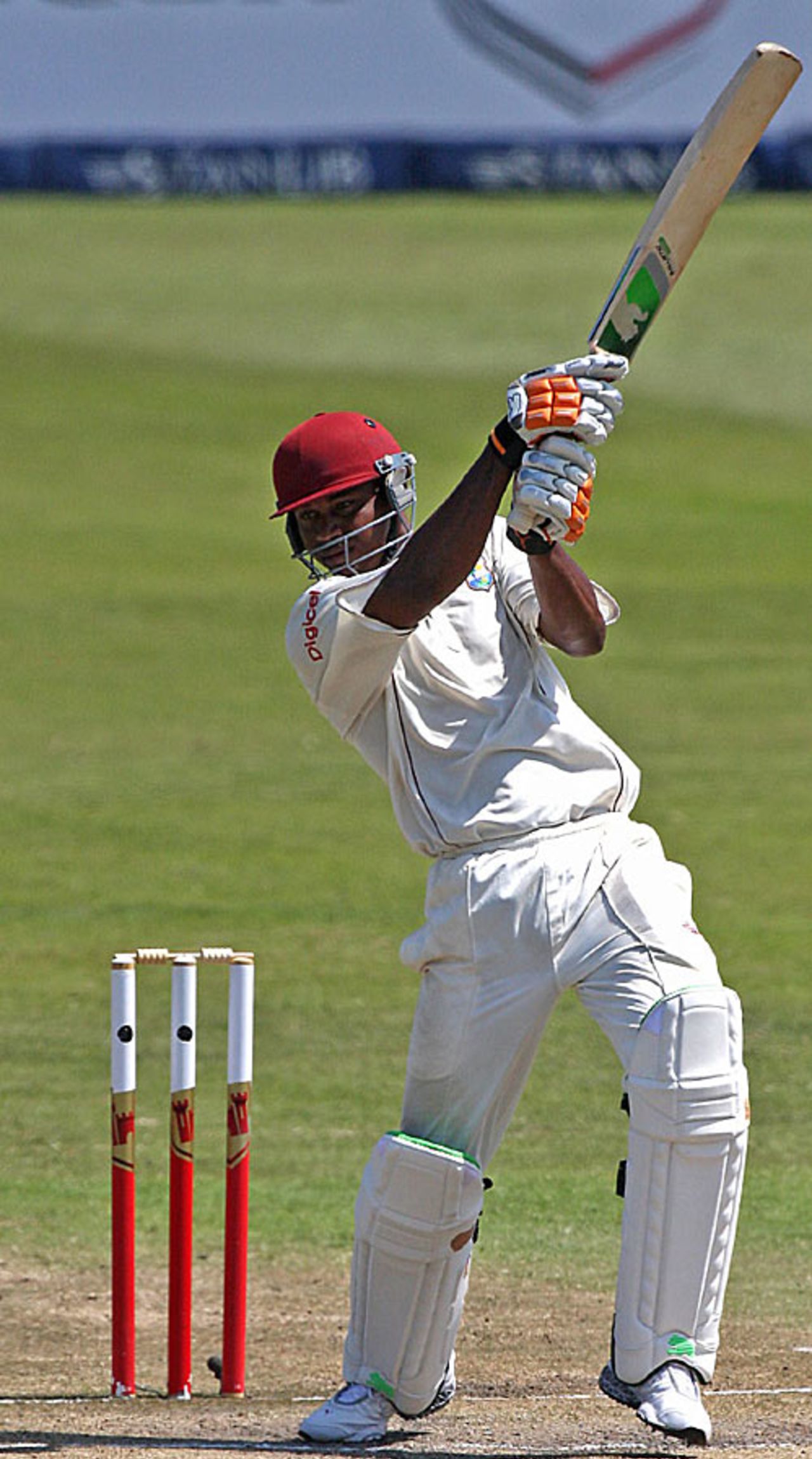 Marlon Samuels carves off the back foot, South Africa v West Indies, 3rd Test, Durban, 3rd day, January 12, 2008 