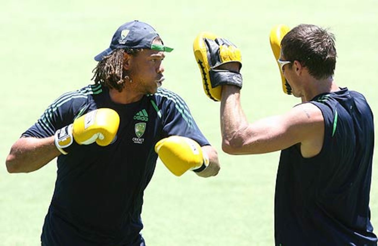 Andrew Symonds prepares for battle, Perth, January 13, 2008