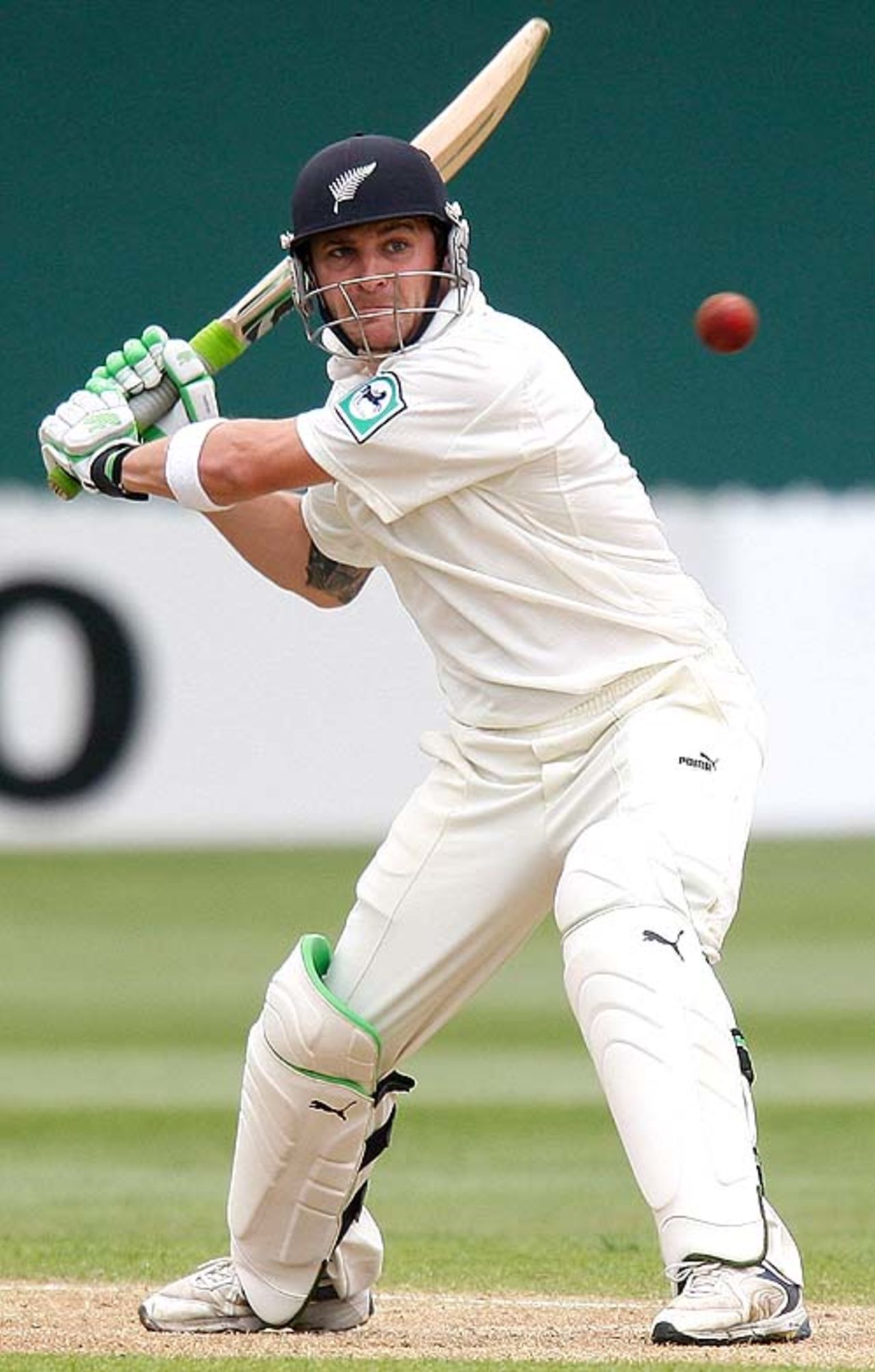 Brendon McCullum prepares to wallop the ball, New Zealand v Bangladesh, 2nd Test, Wellington, 2nd day, January 13, 2008