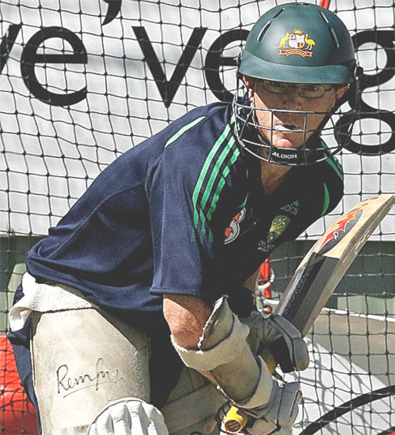 Chris Rogers keeps his eye on the ball, and has it on the prize of a Test against India after winning selection, WACA, January 15, 2008