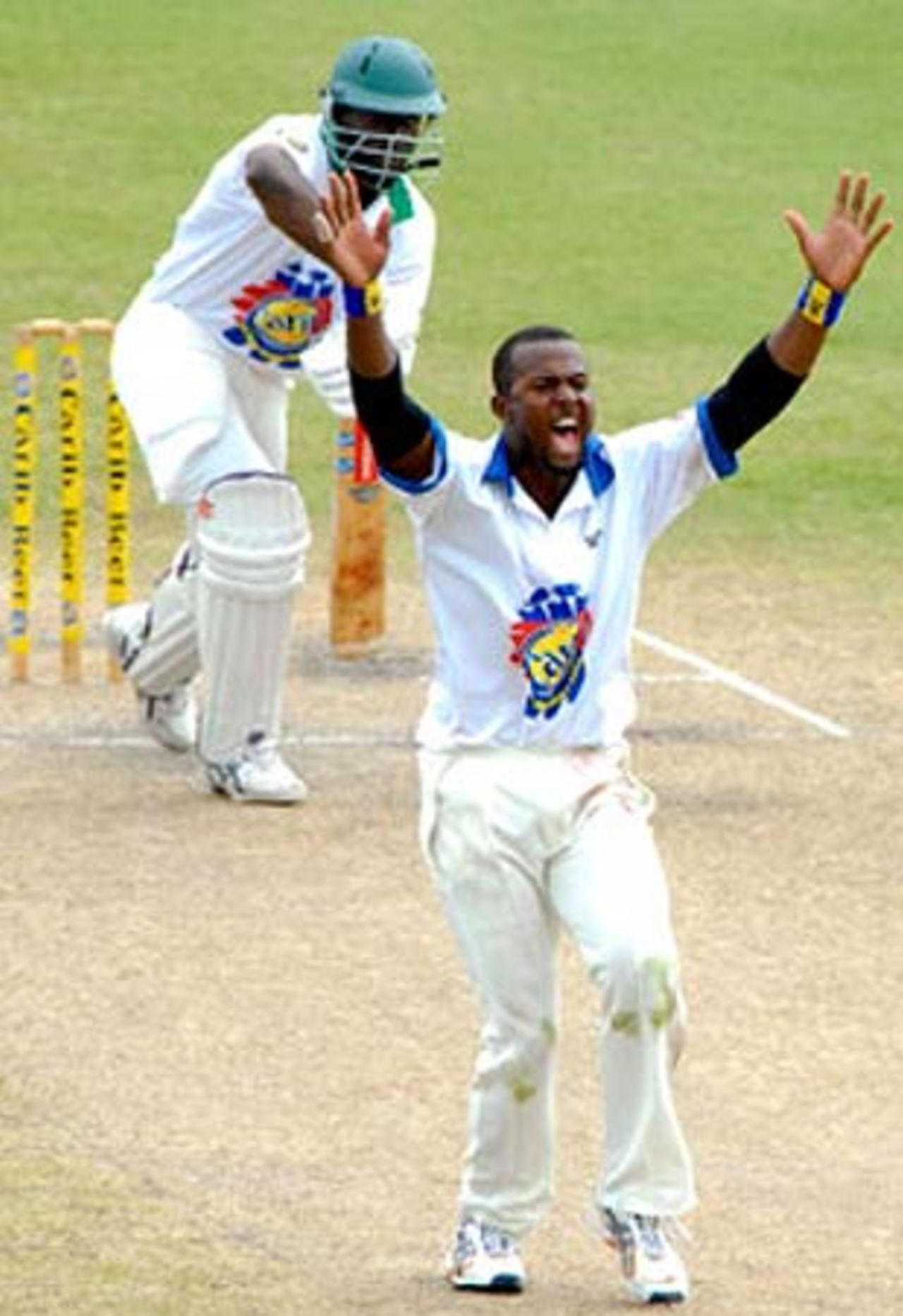 Dwayne Smith wins a leg before appeal against Esuan Crandon, Barbados v Guyana, Carib Beer Series, Bridgetown, 4th day, January 14, 2008