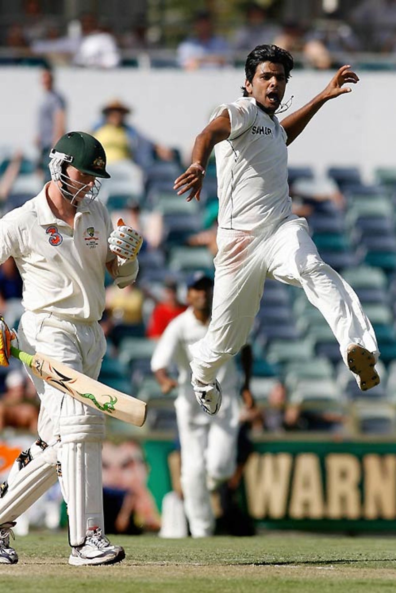 RP Singh cleaned up the lower order to finish with 4 for 68, Australia v India, 3rd Test, Perth, 2nd day, January 17, 2008