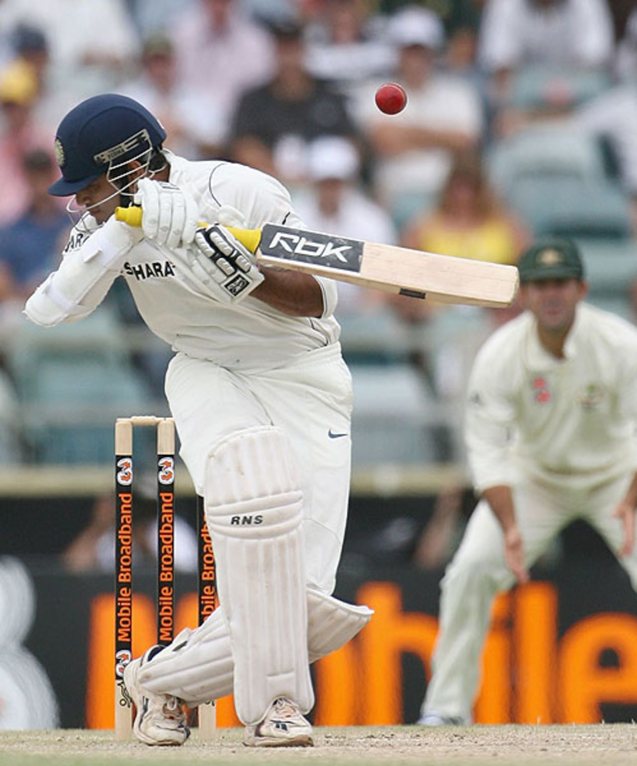 Irfan Pathan sways out of a lifter, Australia v India, 3rd Test, Perth, 3rd day, January 18, 2008