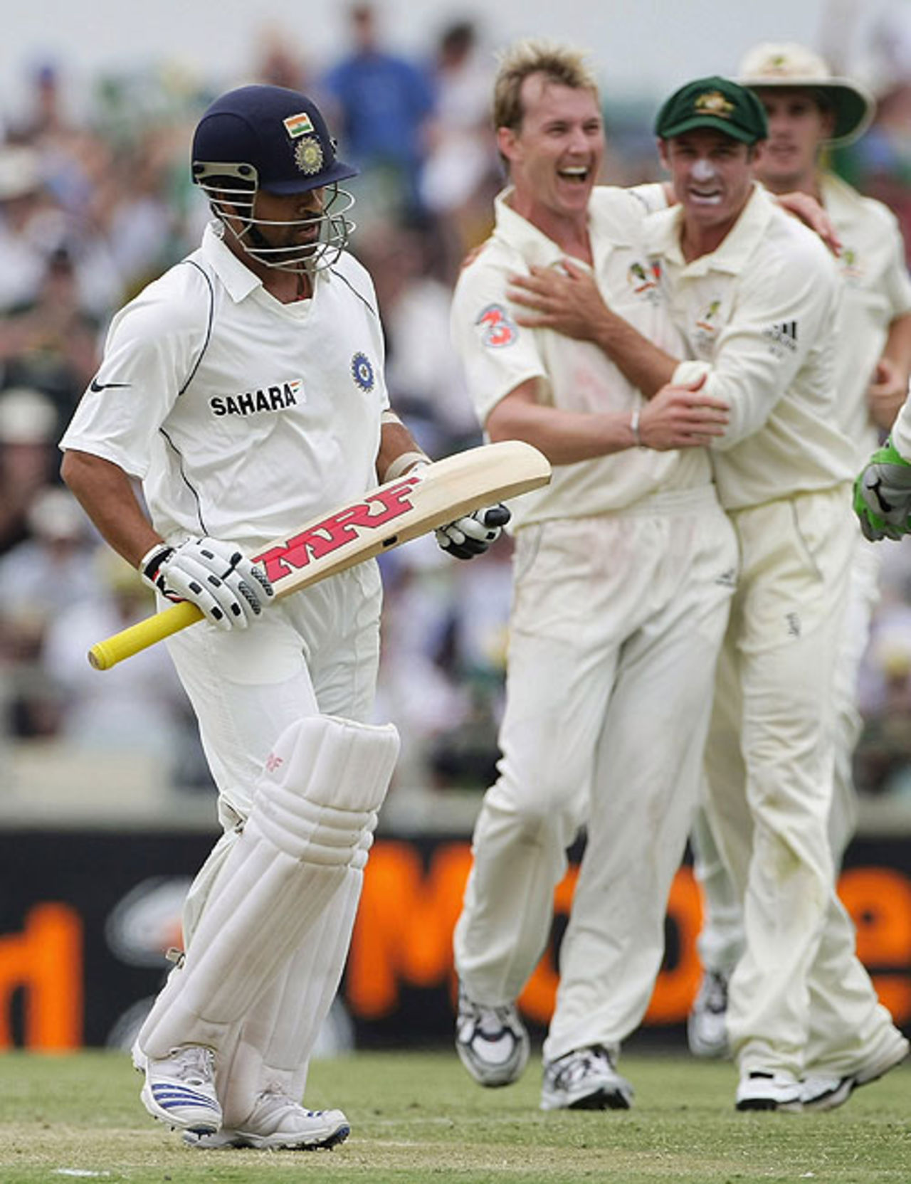 Sachin Tendulkar fell to Brett Lee for 13, Australia v India, 3rd Test, Perth, 3rd day, January 18, 2008