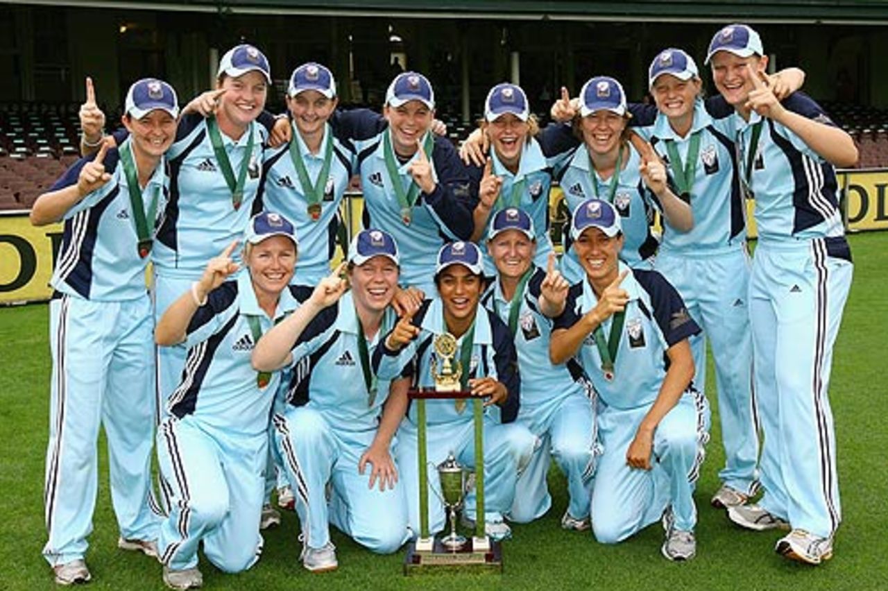 The New South Wales Breakers celebrate their tenth title in 12 years, New South Wales v South Australia, Women's National Cricket League final, Sydney, January 19, 2008