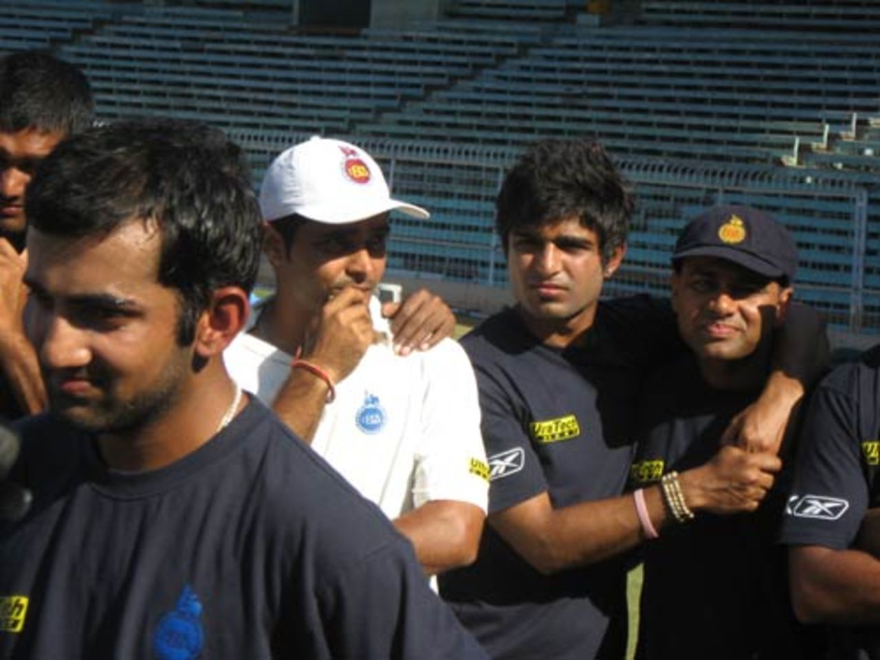 Gautam Gambhir,  the Delhi captain, savours the moment with his team-mates after clinching the Ranji Trophy, Delhi v Uttar Pradesh, Ranji Trophy Super League final, Mumbai, 4th day, January 19, 2008
