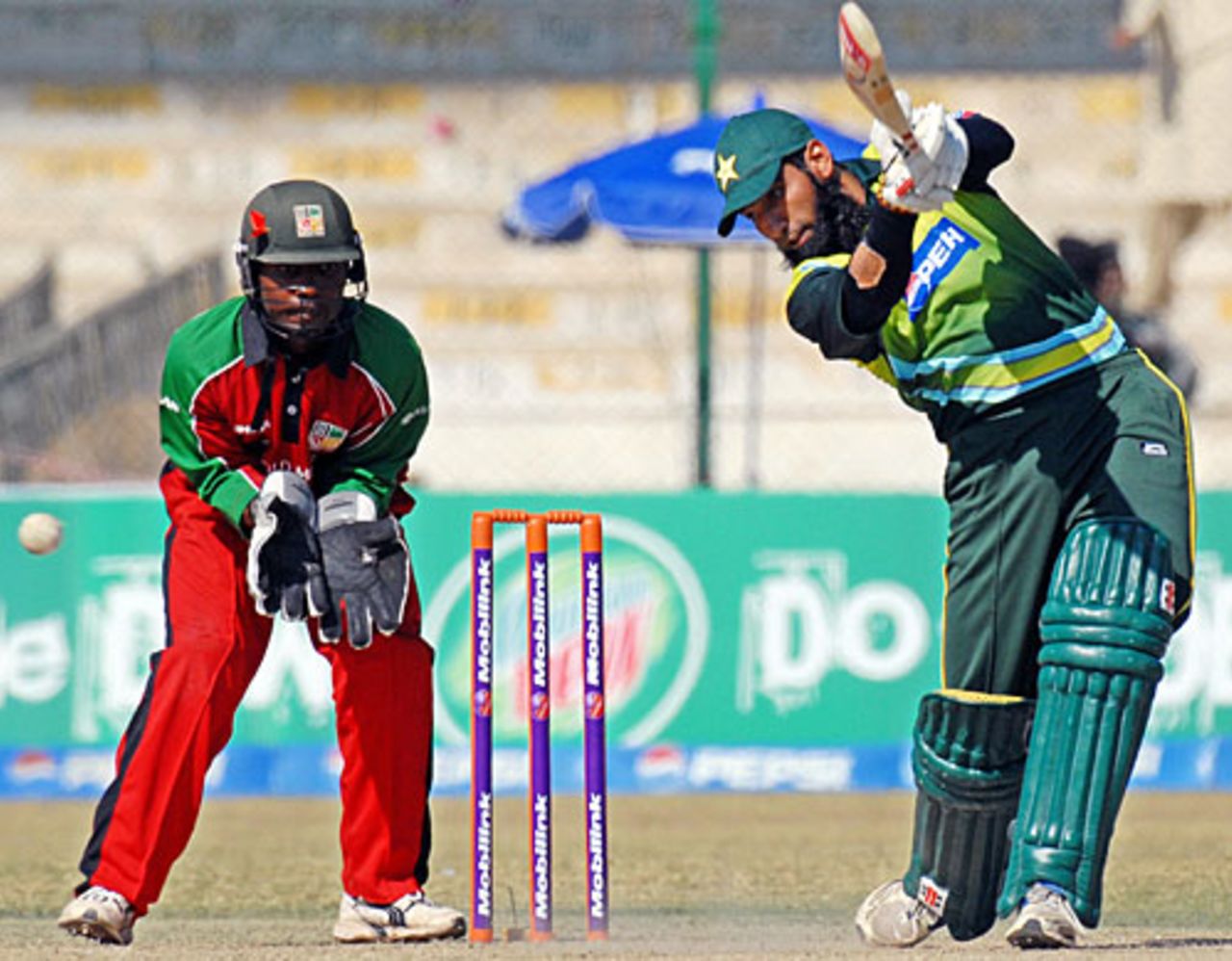 Mohammad Yousuf drives through point, Pakistan v Zimbabwe, 1st ODI, Karachi, January 21, 2008