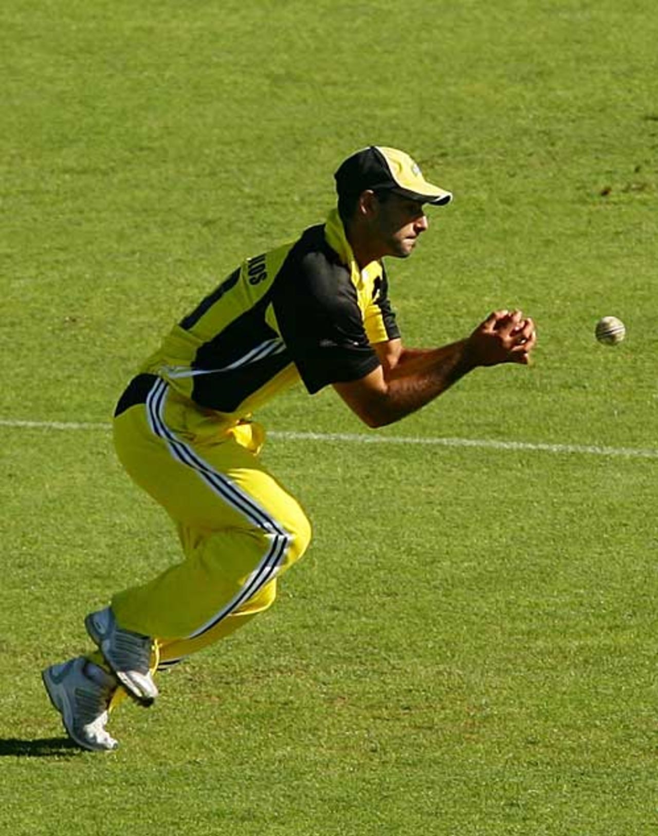Theo Doropoulos drops a catch towards the end of New South Wales' innings, New South Wales v Western Australia, FR Cup, Sydney, January 23, 2008
