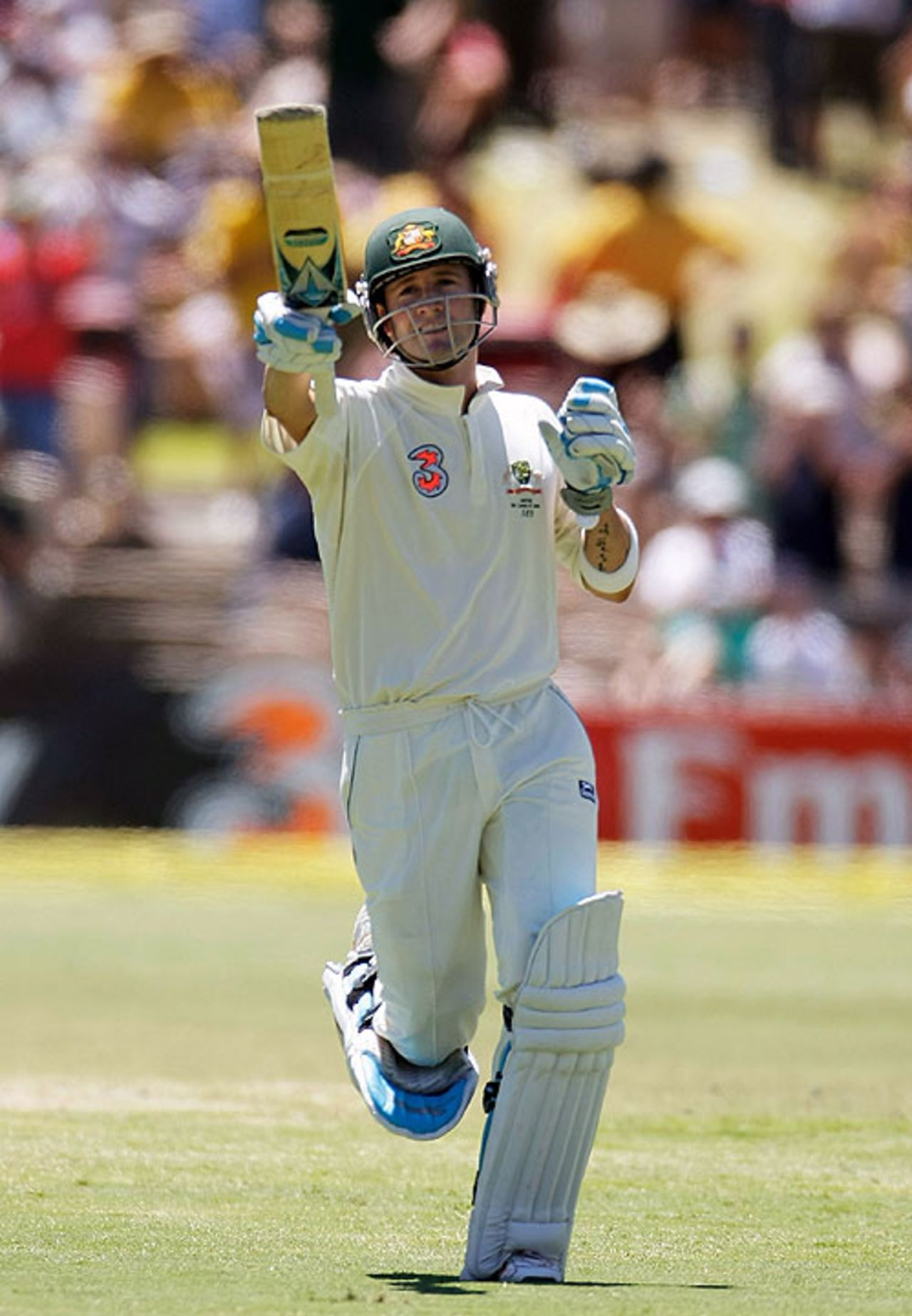 Michael Clarke scored his sixth Test hundred, and second against India, Australia v India, 4th Test, Adelaide, 4th day, January 27, 2008
