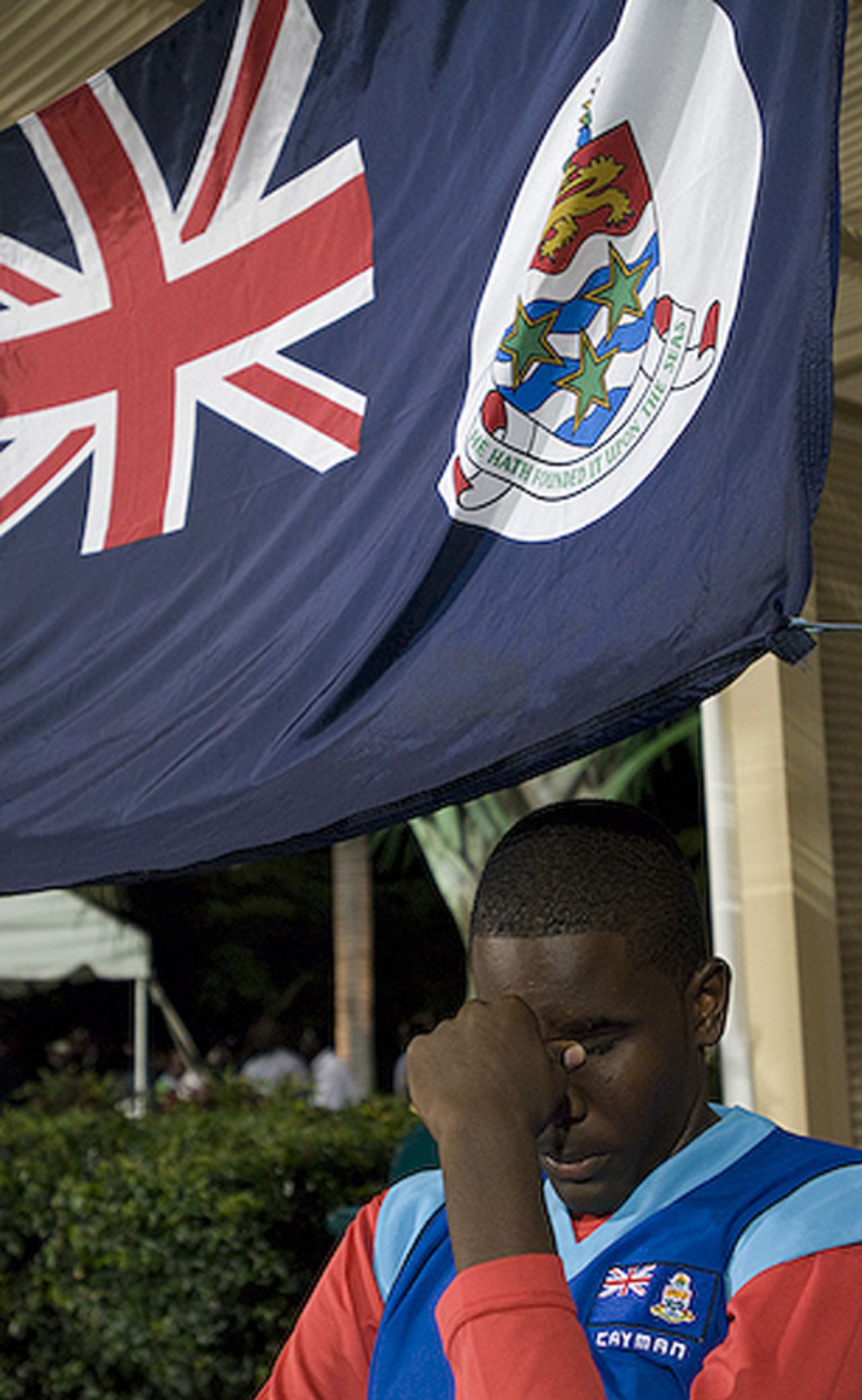 Ramon Sealy of the Cayman Islands is disappointed after his team fell 46 runs short of St. Lucia, Cayman Islands v St Lucia, 2nd match, Stanford 20/20, Antigua, January 26, 2008