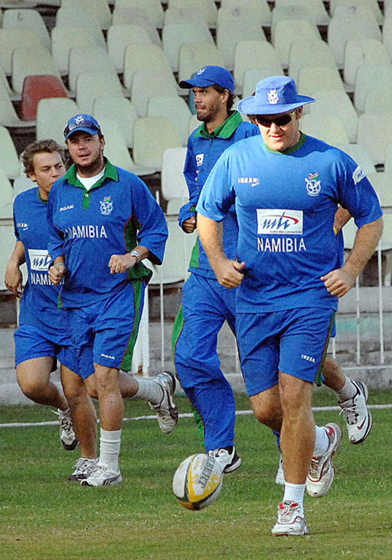 Namibia warm up for their Intercontinental Cup clash against Kenya, Kenya v Namibia, Intercontinental Cup, Sharjah, January 29, 2007